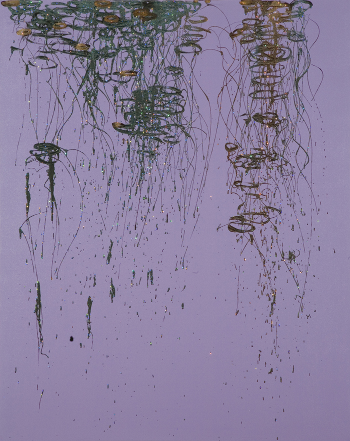 Halo 16, 2007, oil on canvas with crystallina powder, 60x48in