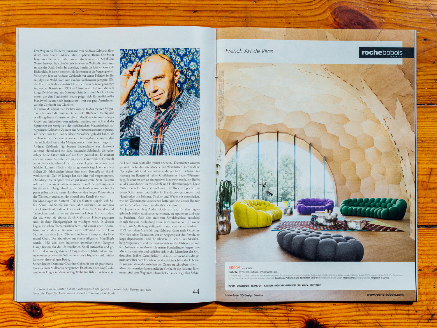 Zeit Magazin "Couch Issue" / Polsterei J&uuml;nemann / Oktober 2017