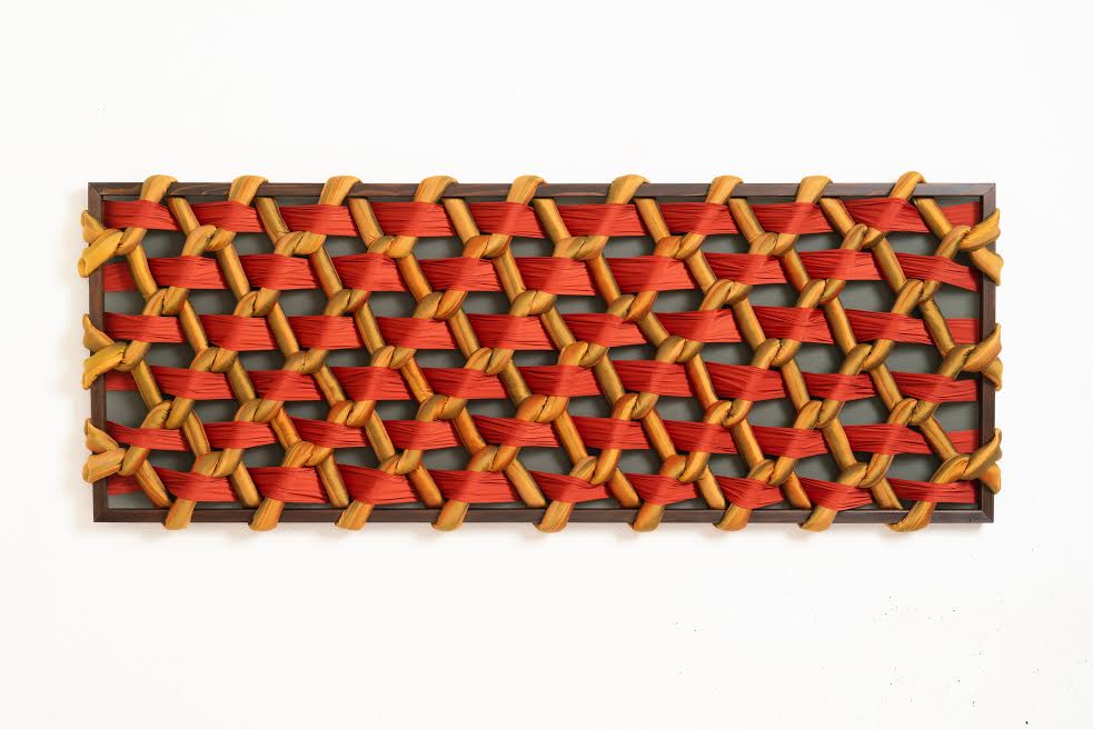 Chapel Commission 1, 2016. silk, spandex, cotton, walnut, 3' x 8' x 4".