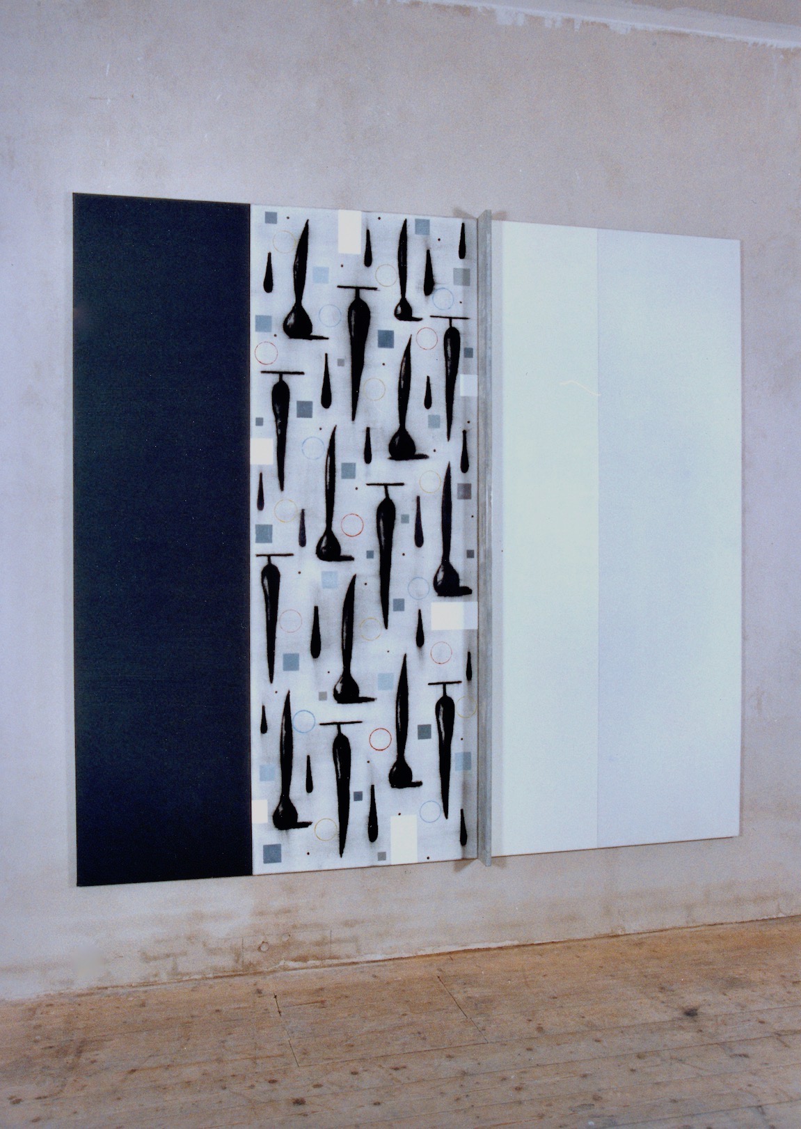 Untitled 2000, acrylic, oil and aluminium on canvas, 200 x 215 cm, private collection