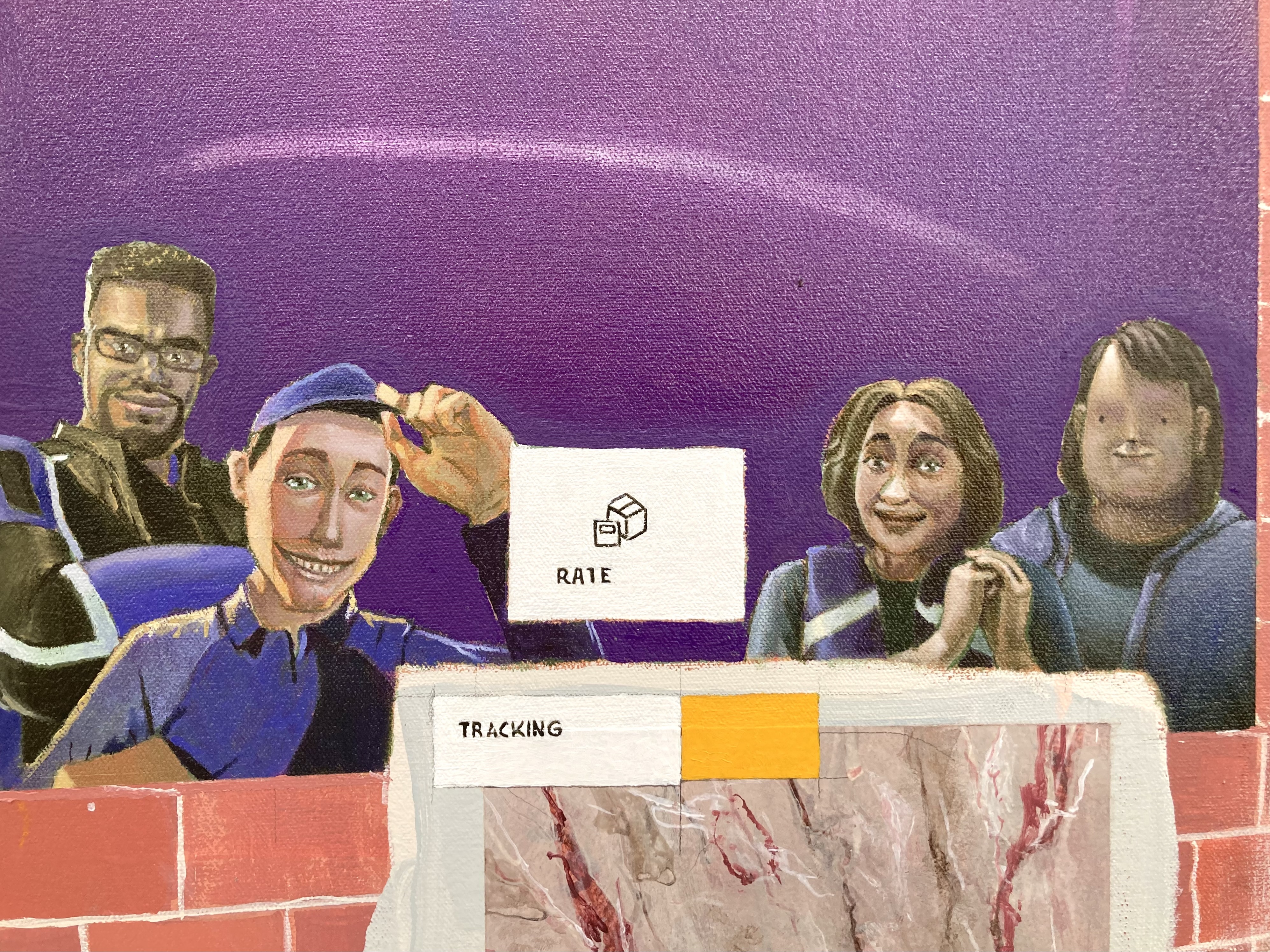 Pastoral No. 2 (Detail); Acrylic and Oil Paint on Canvas