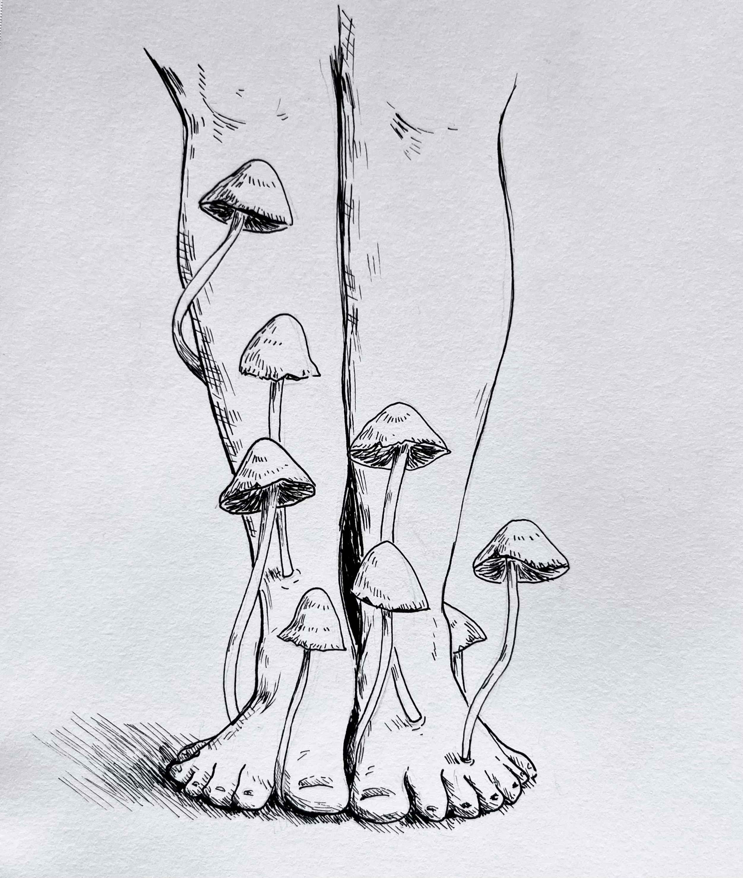 Foot Fungus, Ink, 2023