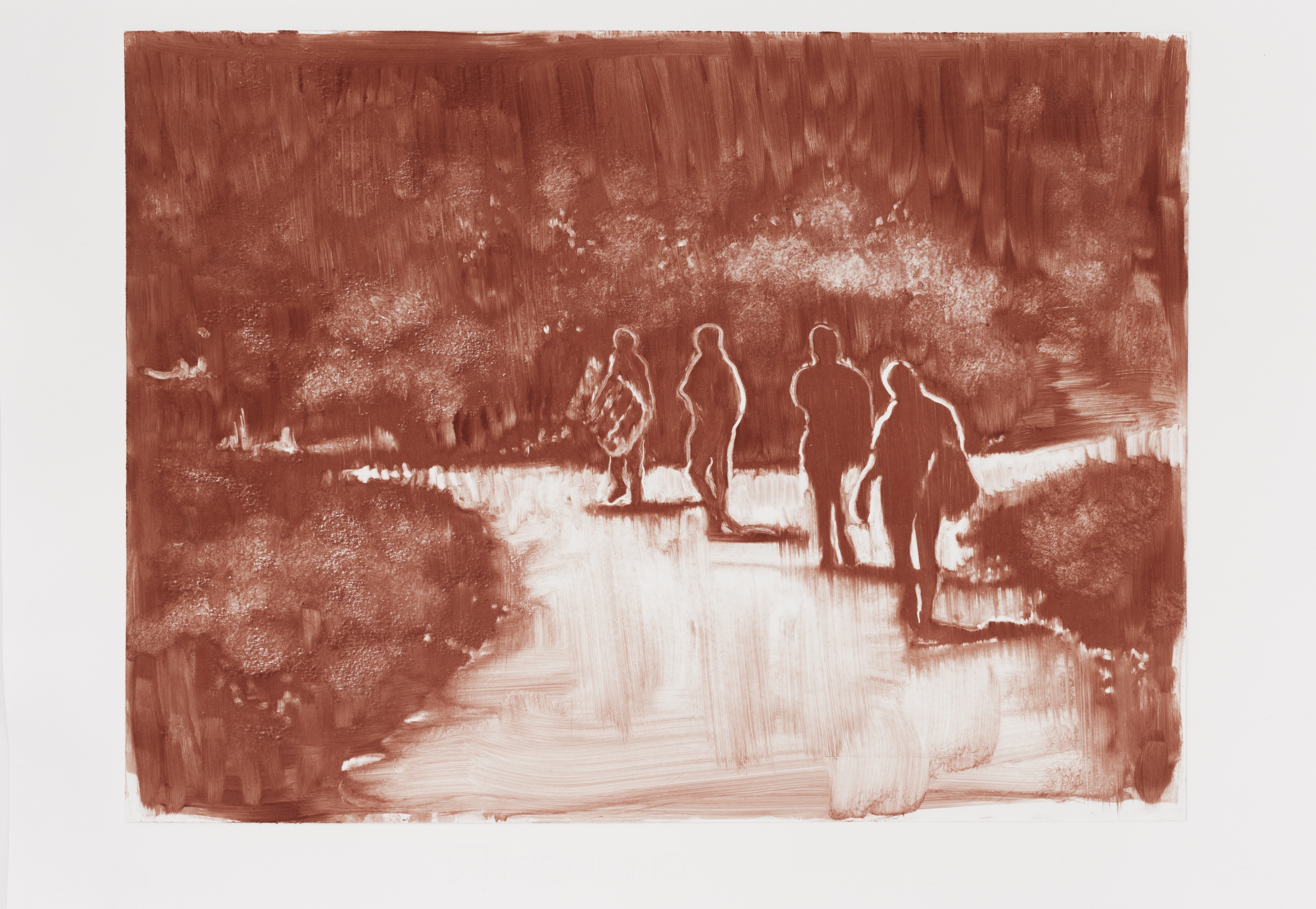 Path II, 2020. Monotype on paper, 32 x 45cm