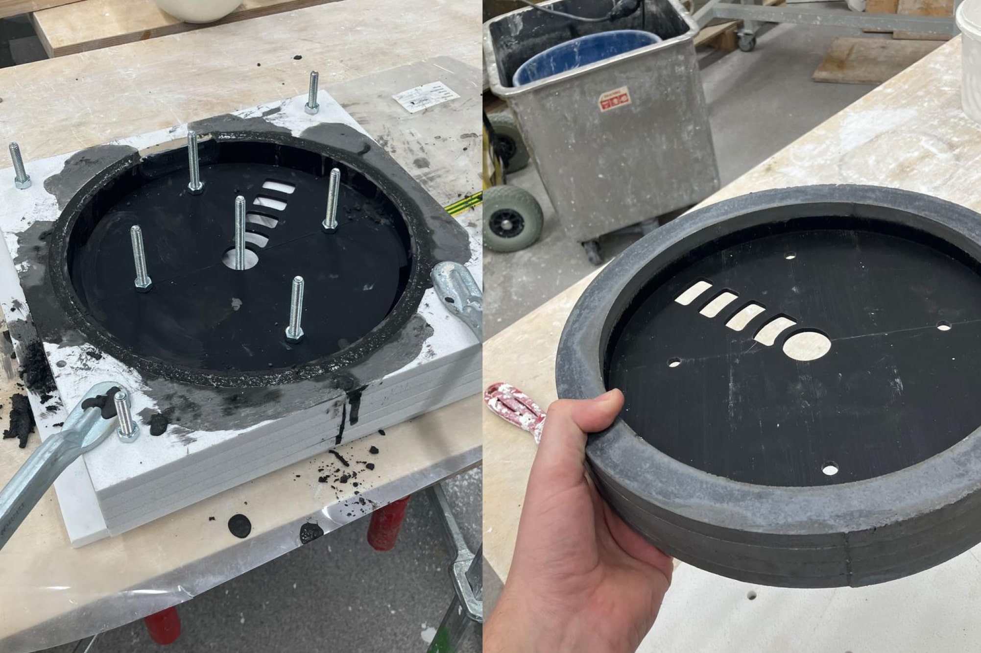 Molding the concrete base of SMR-2 (2023)