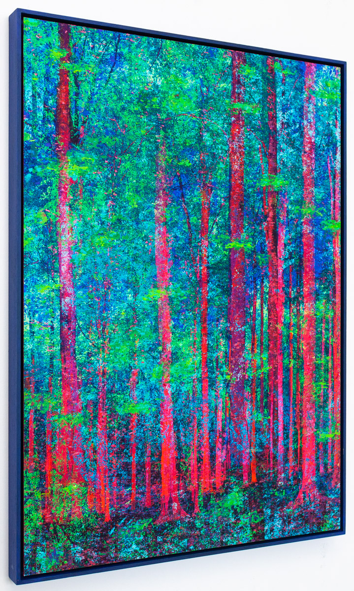 "Le petit paradis", vert et violet, 50x70cm - 2022