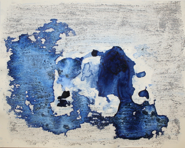 Xavier Cortada, ‘Astrid’, 2007, sea ice from Antarctica’s Ross Sea, sediment from the Dry Valleys, and mixed media on paper, 30.48 x 22.86 cm