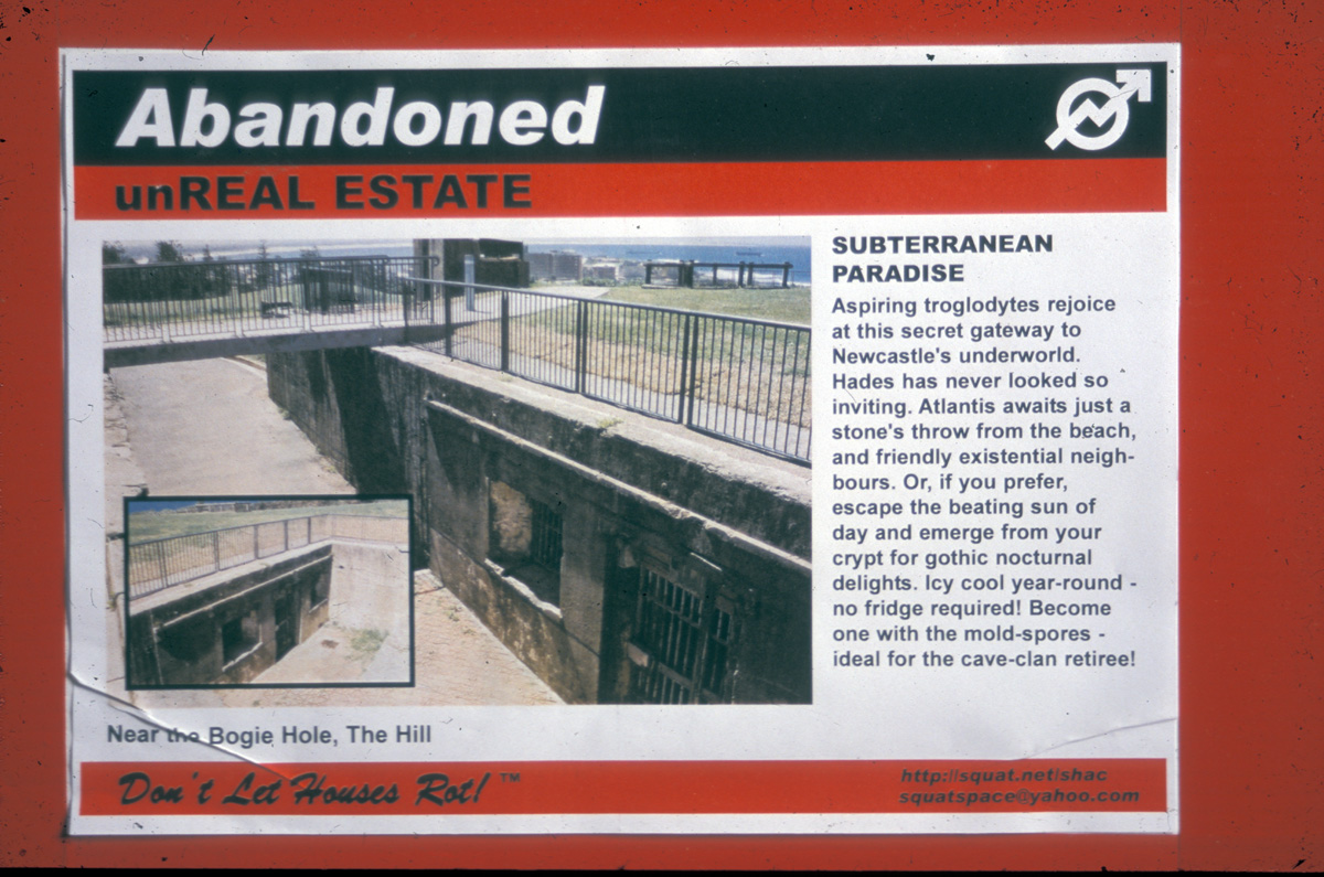 SquatSpace, UnReal Estate, Newcastle, Australia, 2002,