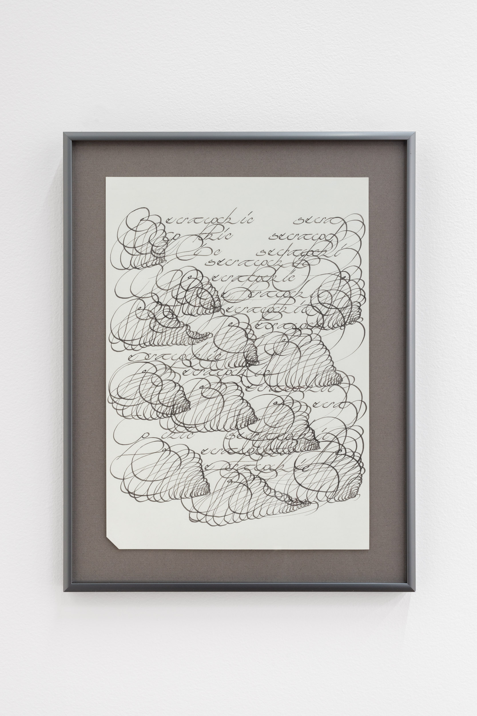 Evan McGraw, Seraphic, 2025, 11.6” x 8.25” / 29.5cm x 21cm. Ink on paper, framed and glazed.