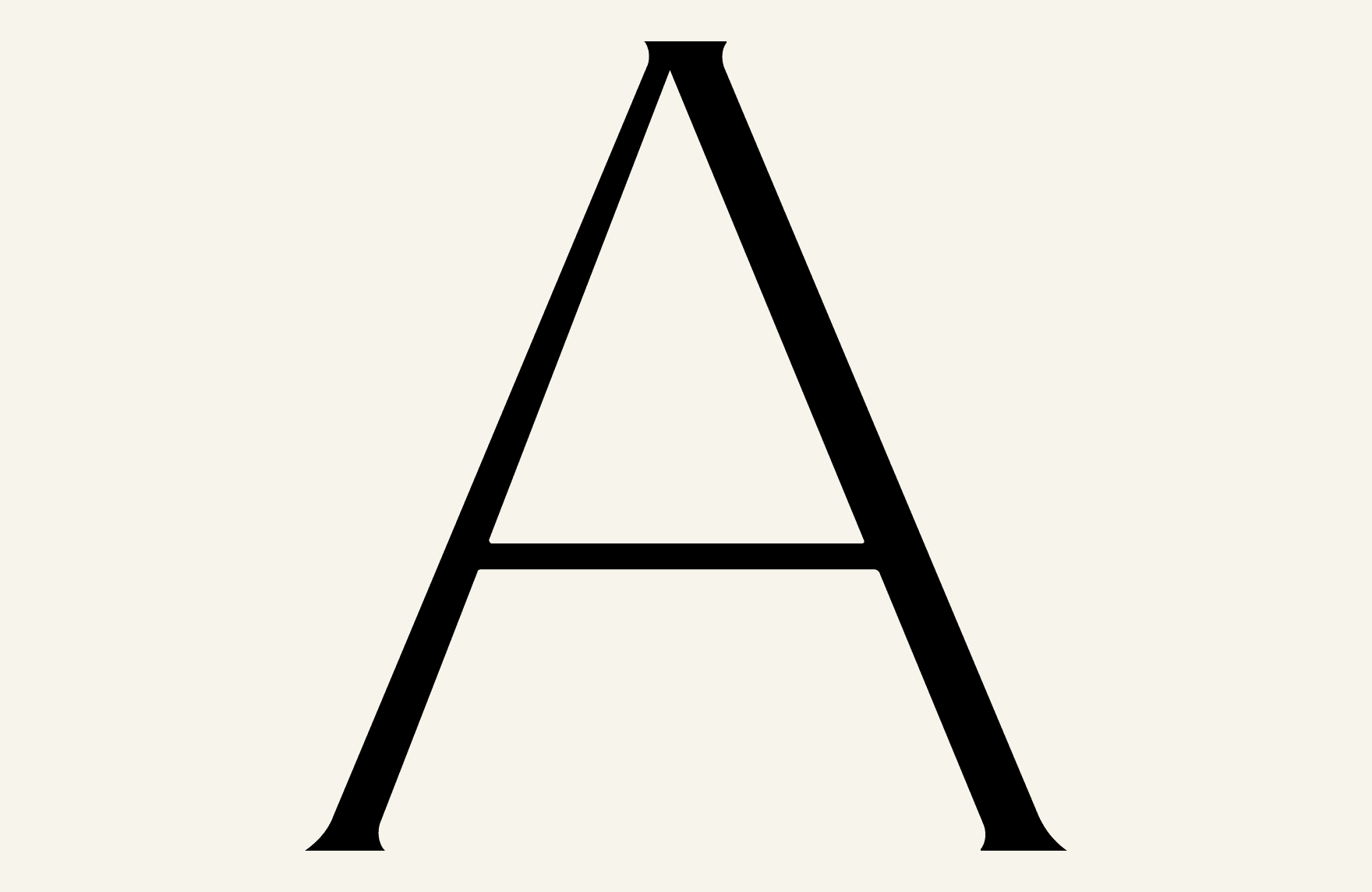 UNTITLED, Serif Typeface in Development, 2020