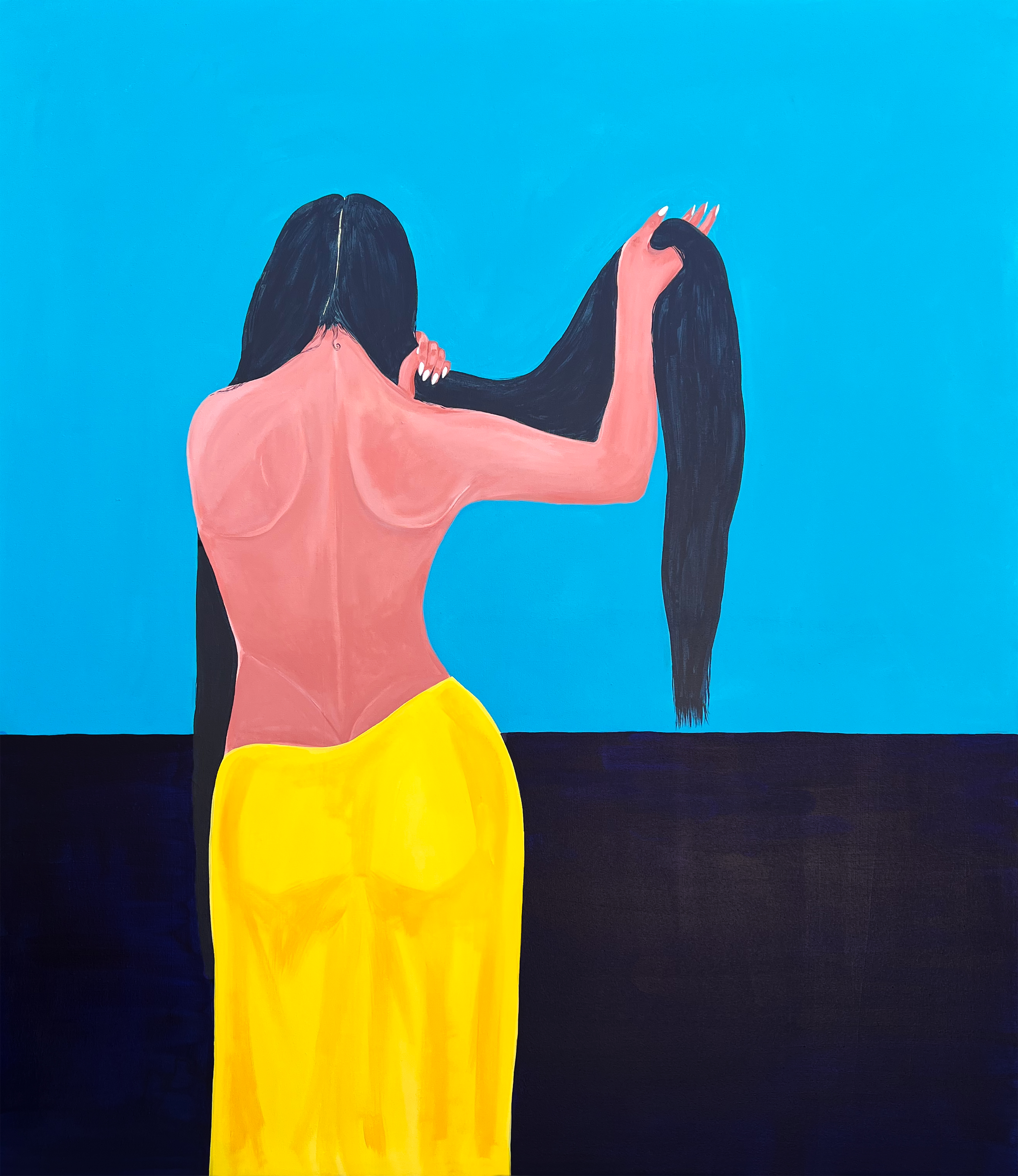 Salacia, 64 x 56 inches, Acrylic, 2023.