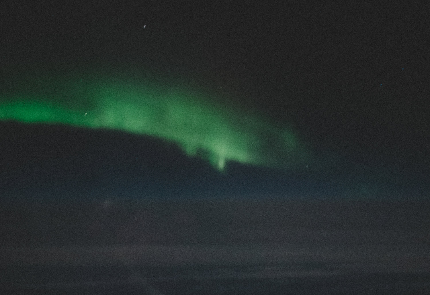 Fotografía sobre melancolía aurora boreal en Islandia