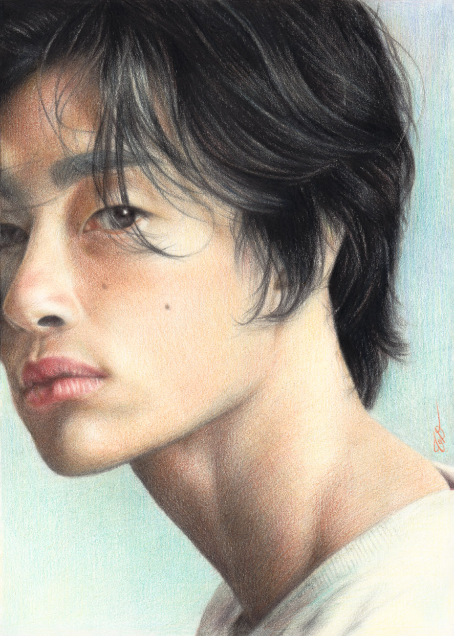 Blue, 2022Colored pencil on paperfor Gallery Nucleus Portland's 'Power in Numbers 7'