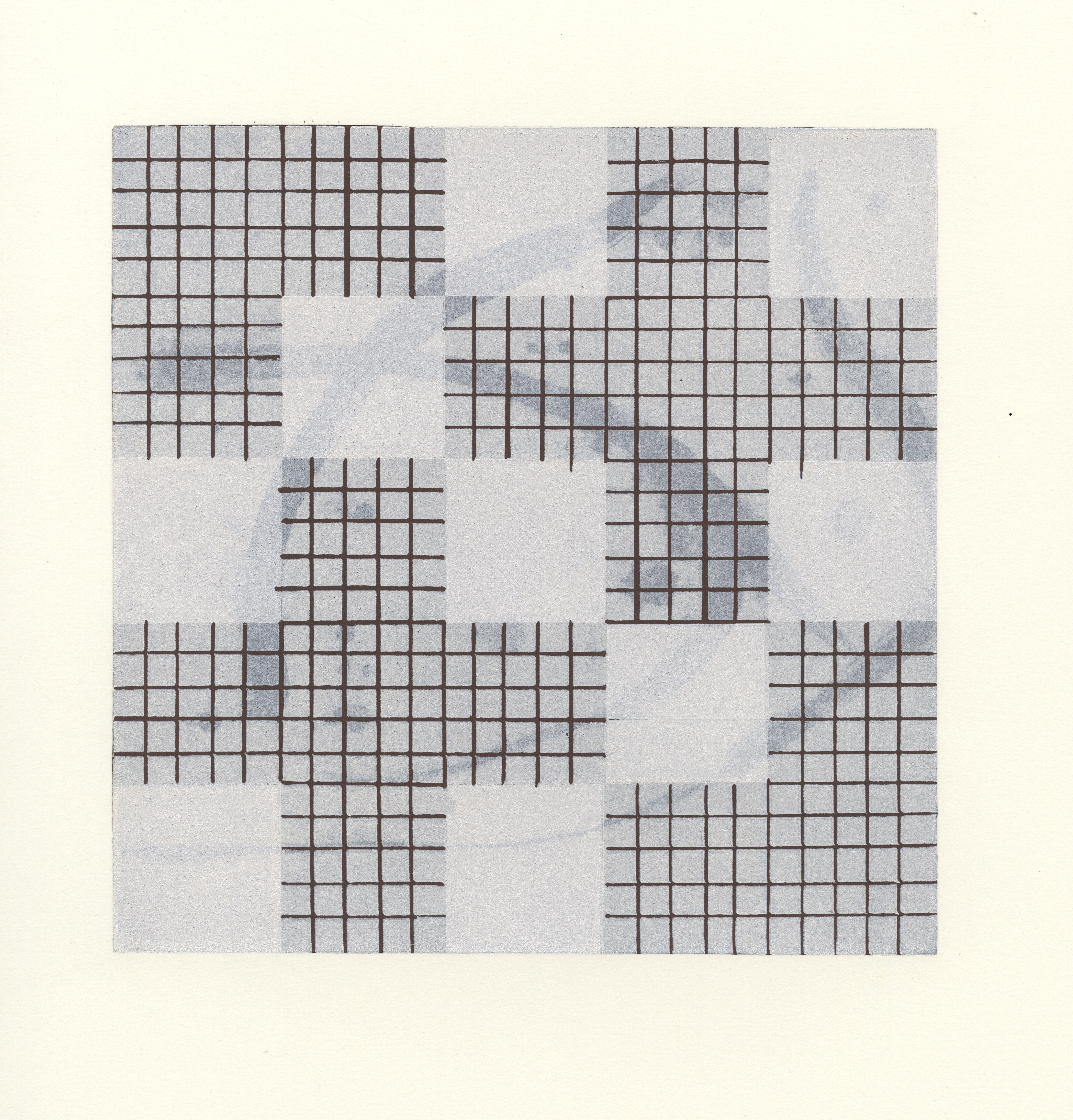 San Domenico (A.P. 3), 2019, Relief Monoprint, 9" x 9"