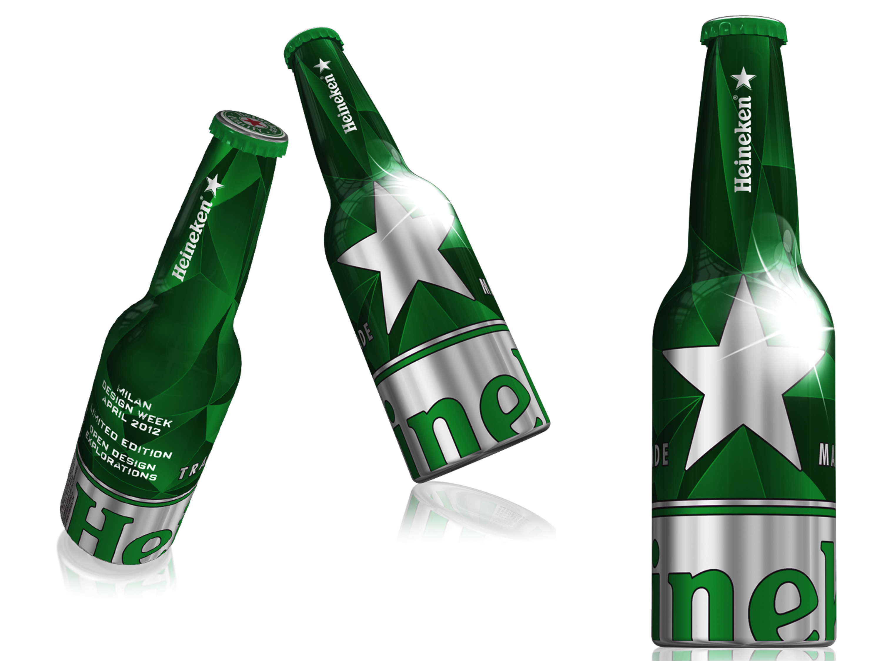 Bottle design before reacting to the lighting.