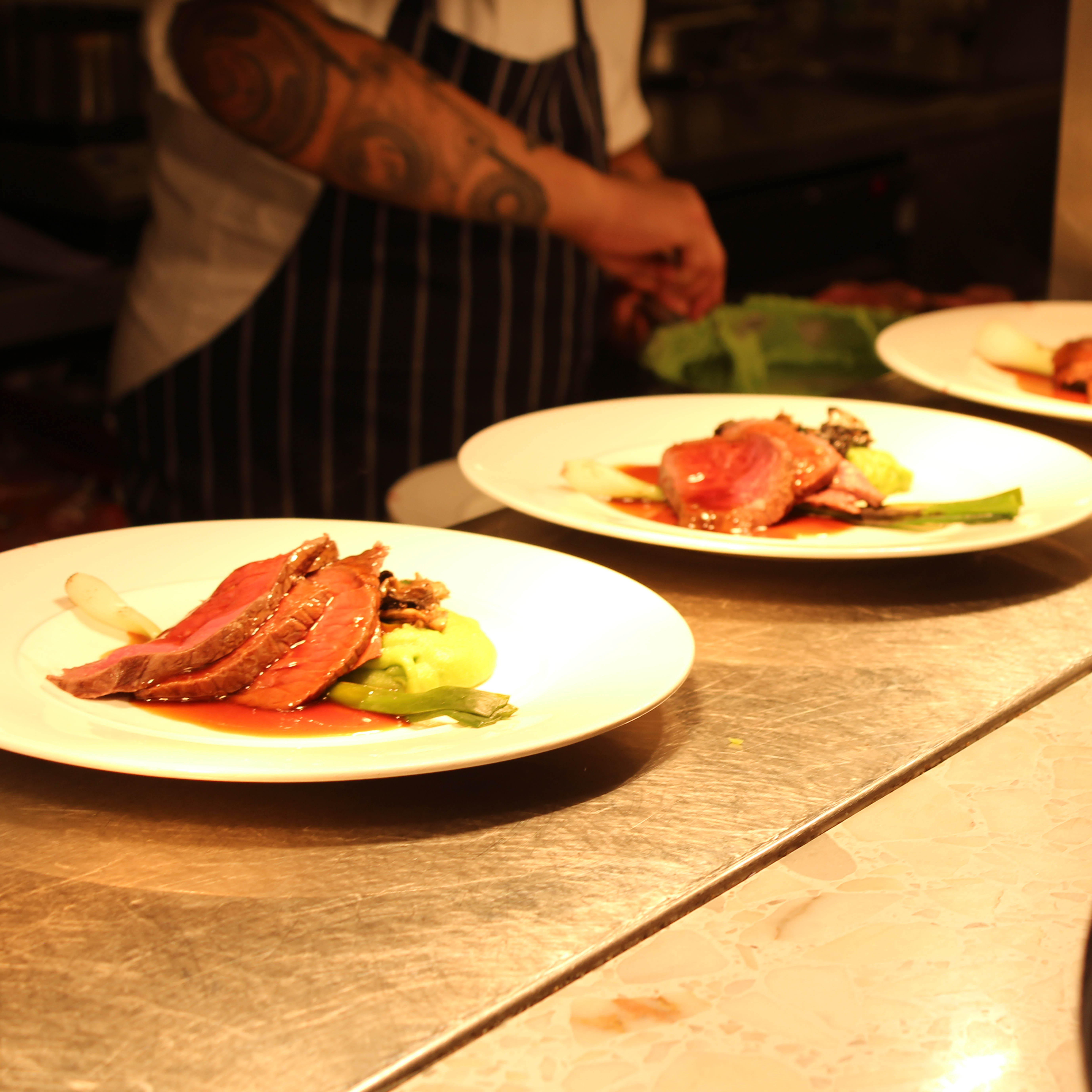 V&A Members dinner with chef Sally Abé serving bullock 374, 2019