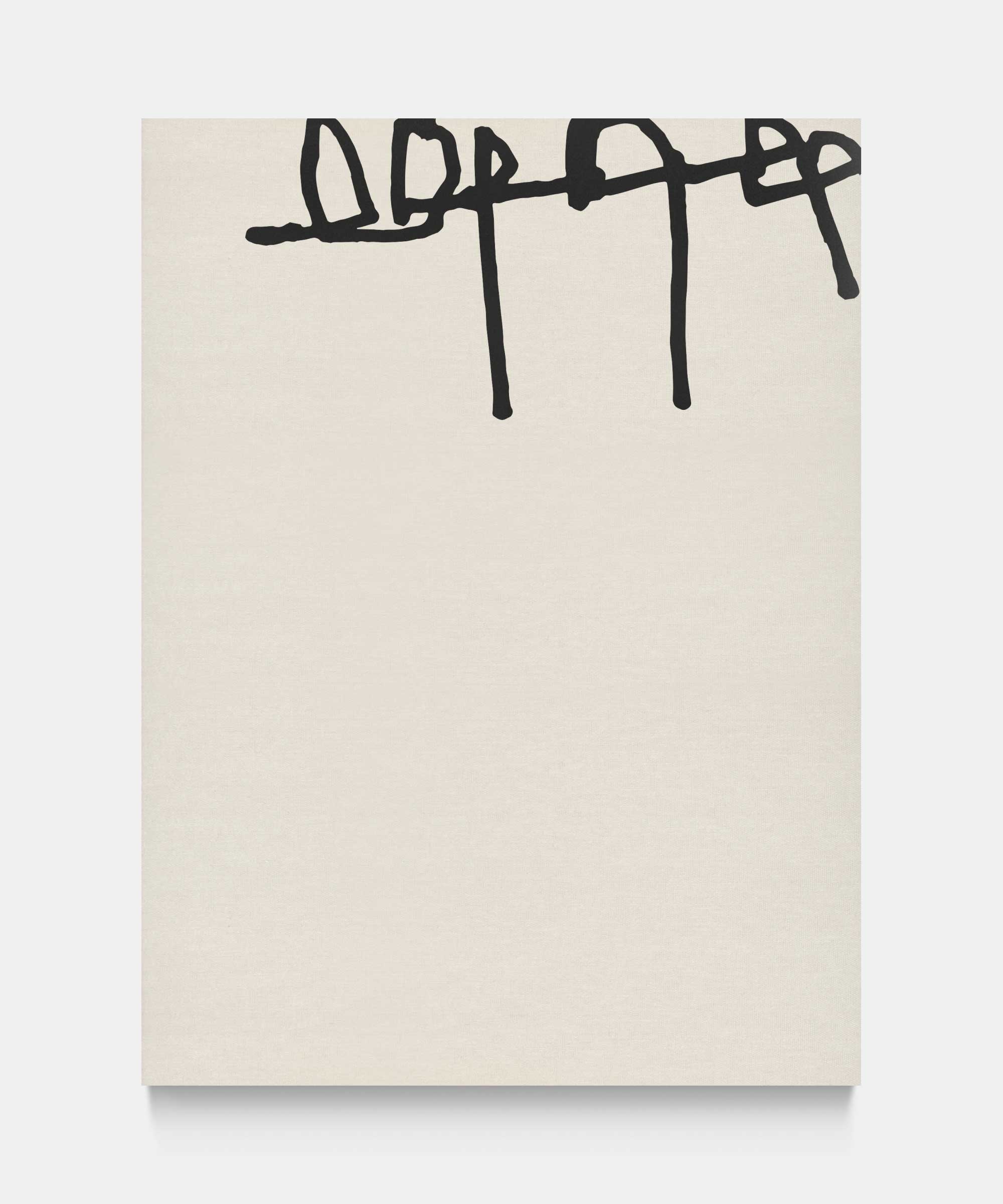 Lines, 2017. Iron oxide on canvas. 145&#160;×&#160;195&#160;cm.