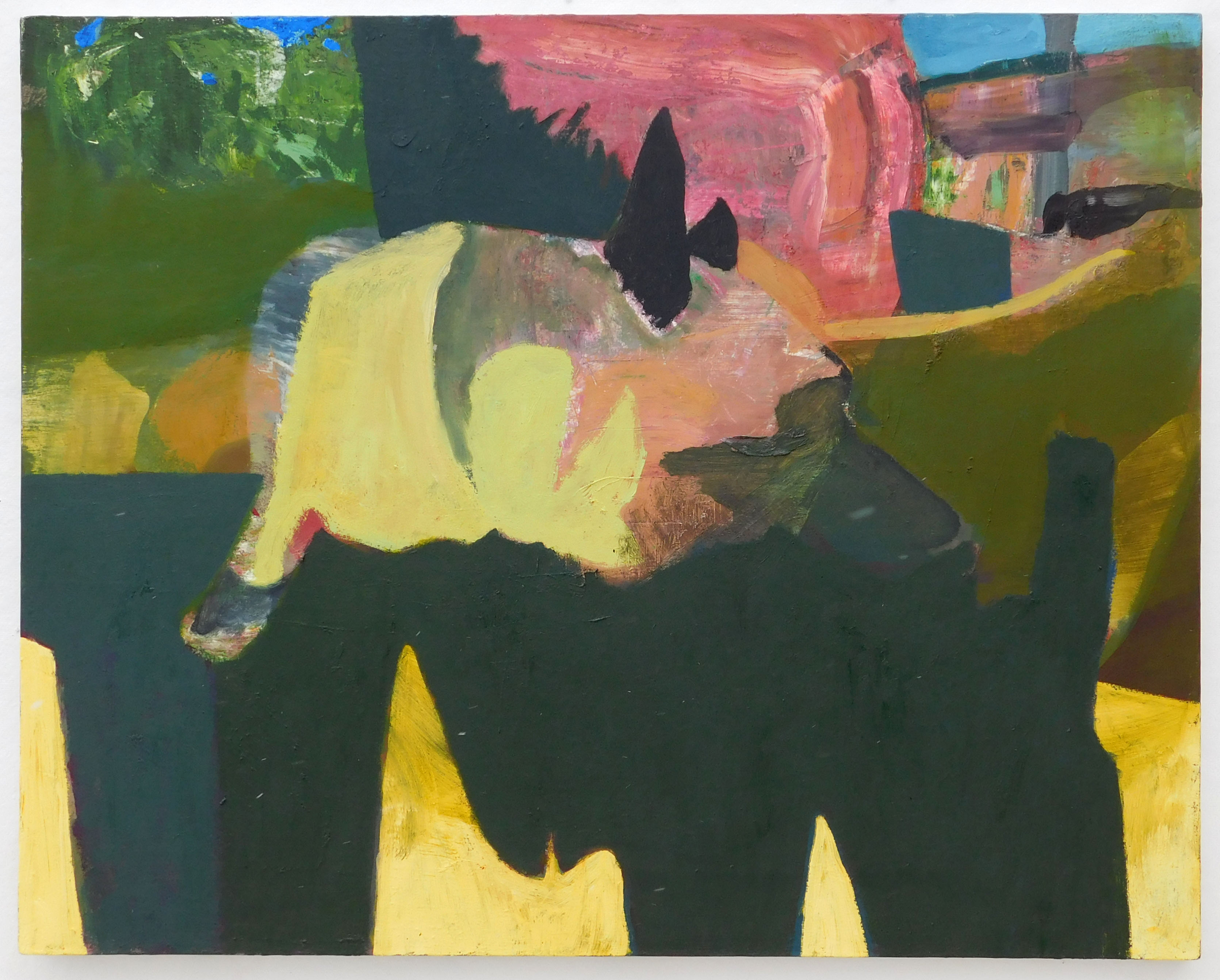 untitled (donny t's dog). oil on canvas 40"x32"