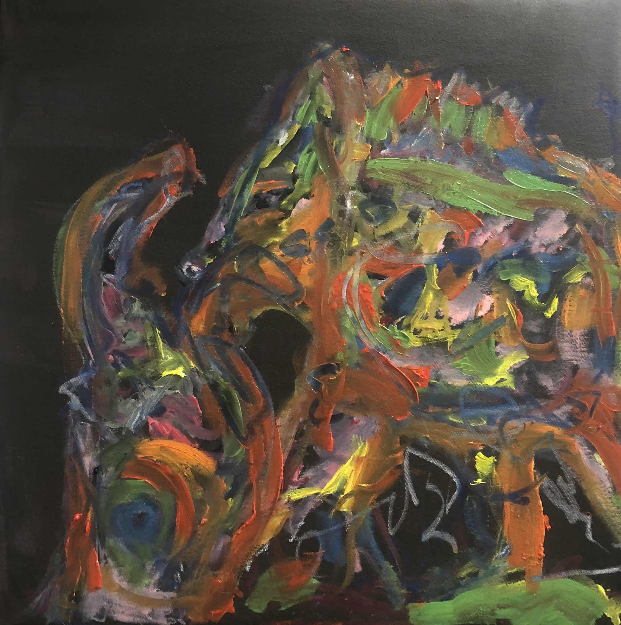 Eat or be eaten X.,oil on canvas,40x40cm,2023