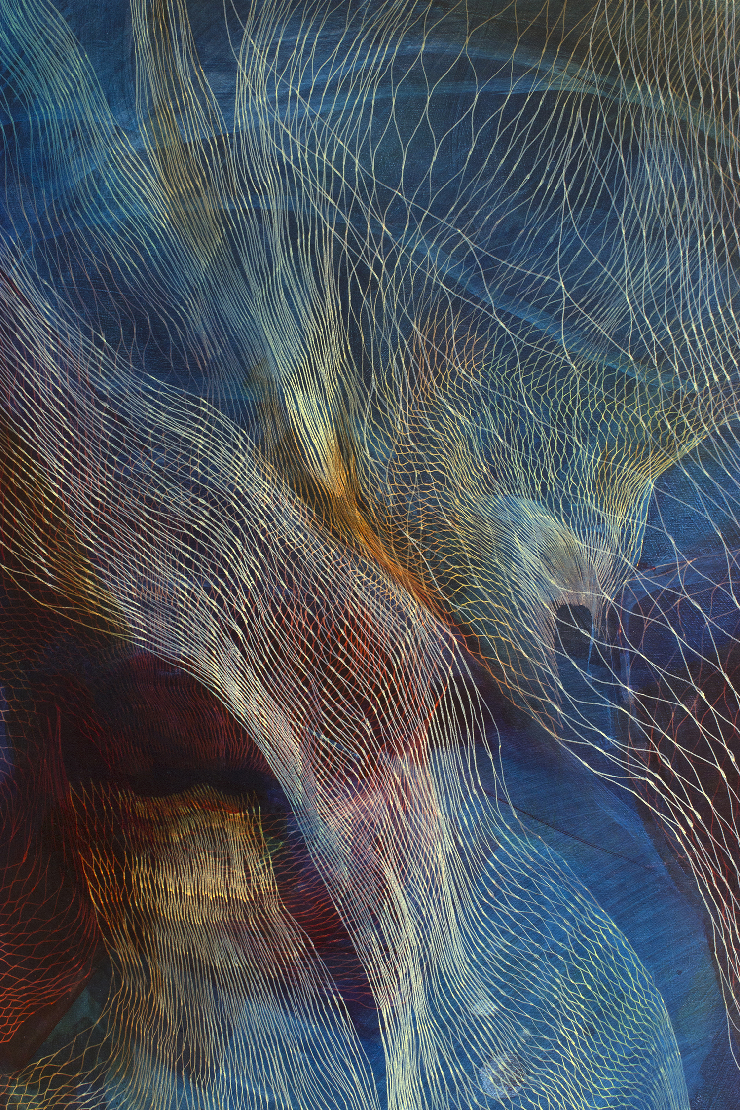 Recollections (detail)1000mm x 1000mm | Acrylic ink on wood panel | 2022