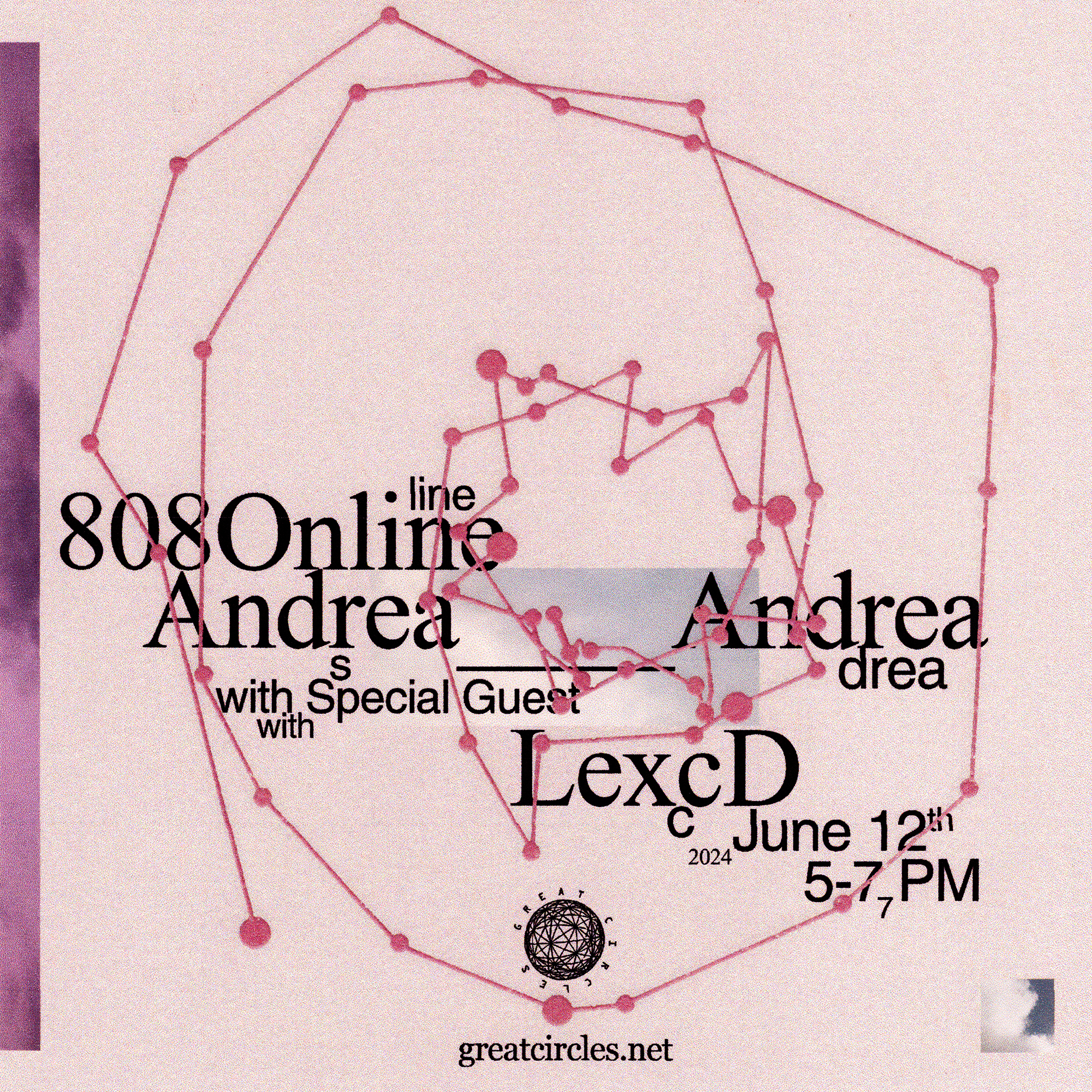 808online & Great Circles poster for Andrea Burns (2024)
