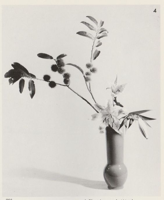 1. B&W FLORAL ARRANGEMENT