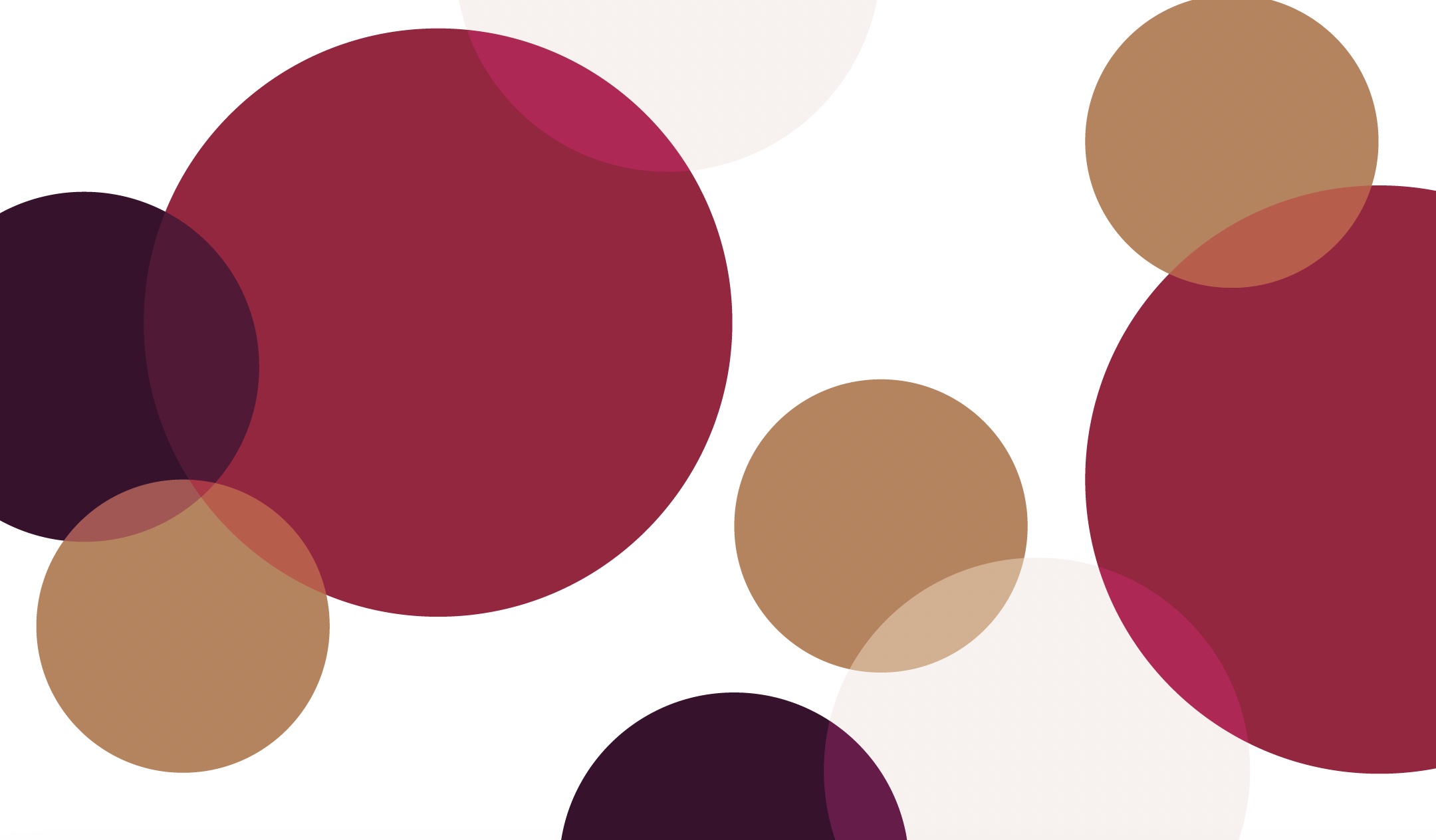 Final colour scheme, featuring a dark purple, pinky-red, sandy brown and off-white