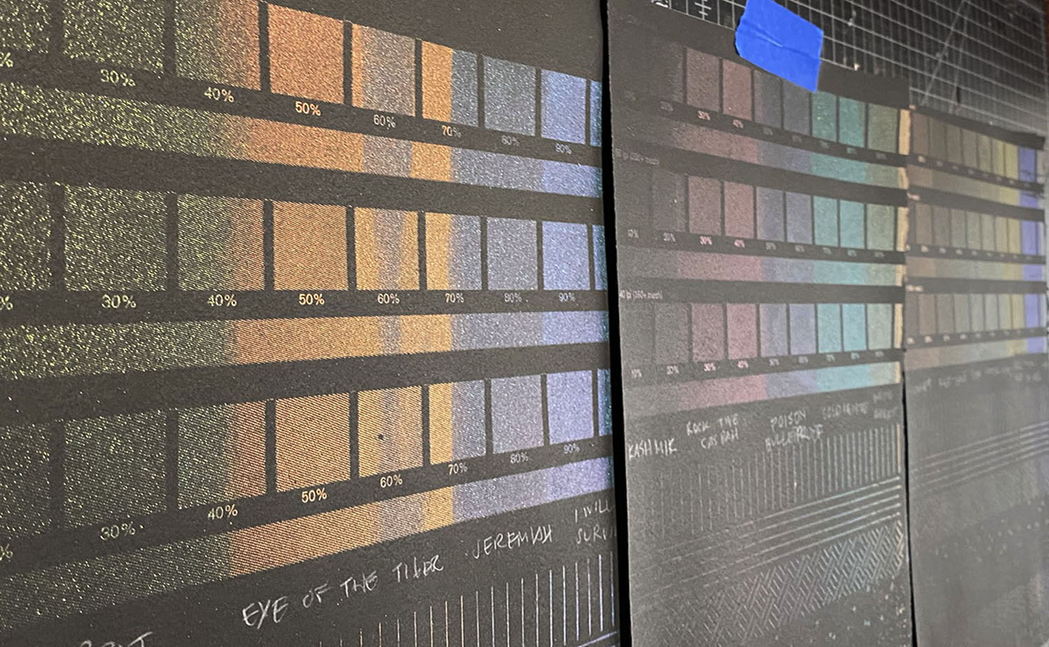 colors yielded when looking at an angle