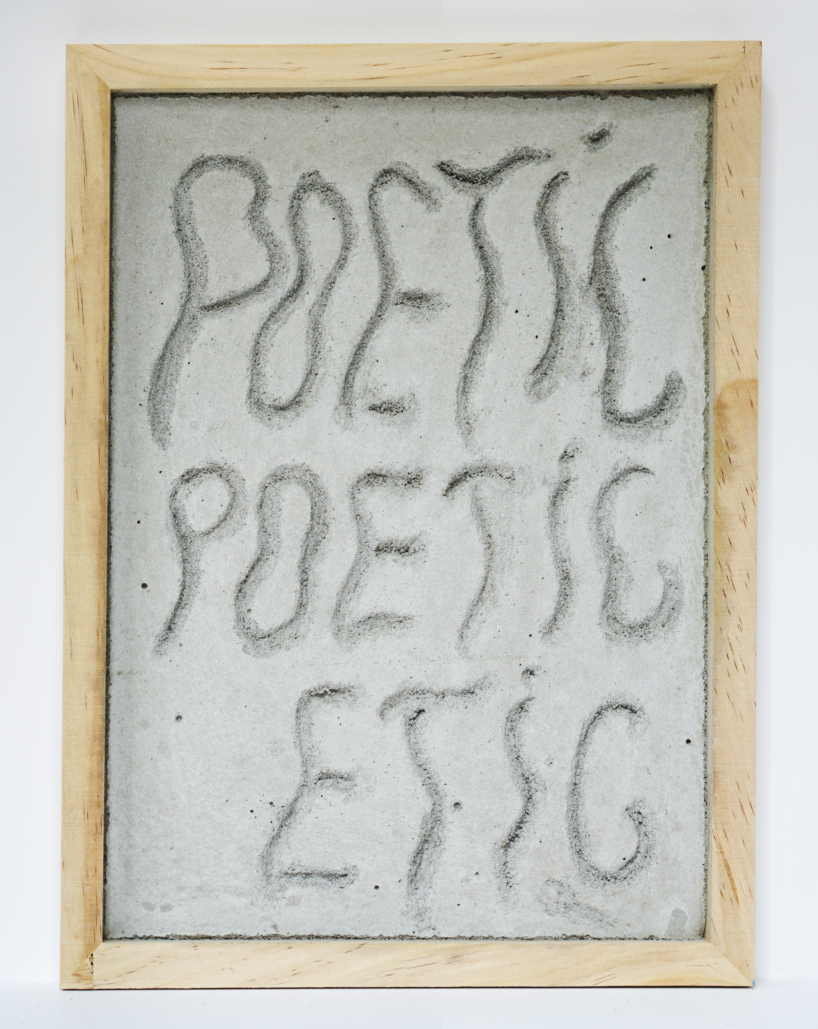 Alina Bliumis Poetic Etic, 2022 Concrete and wood 12 x 9 in 30.5 x 22.9 cm