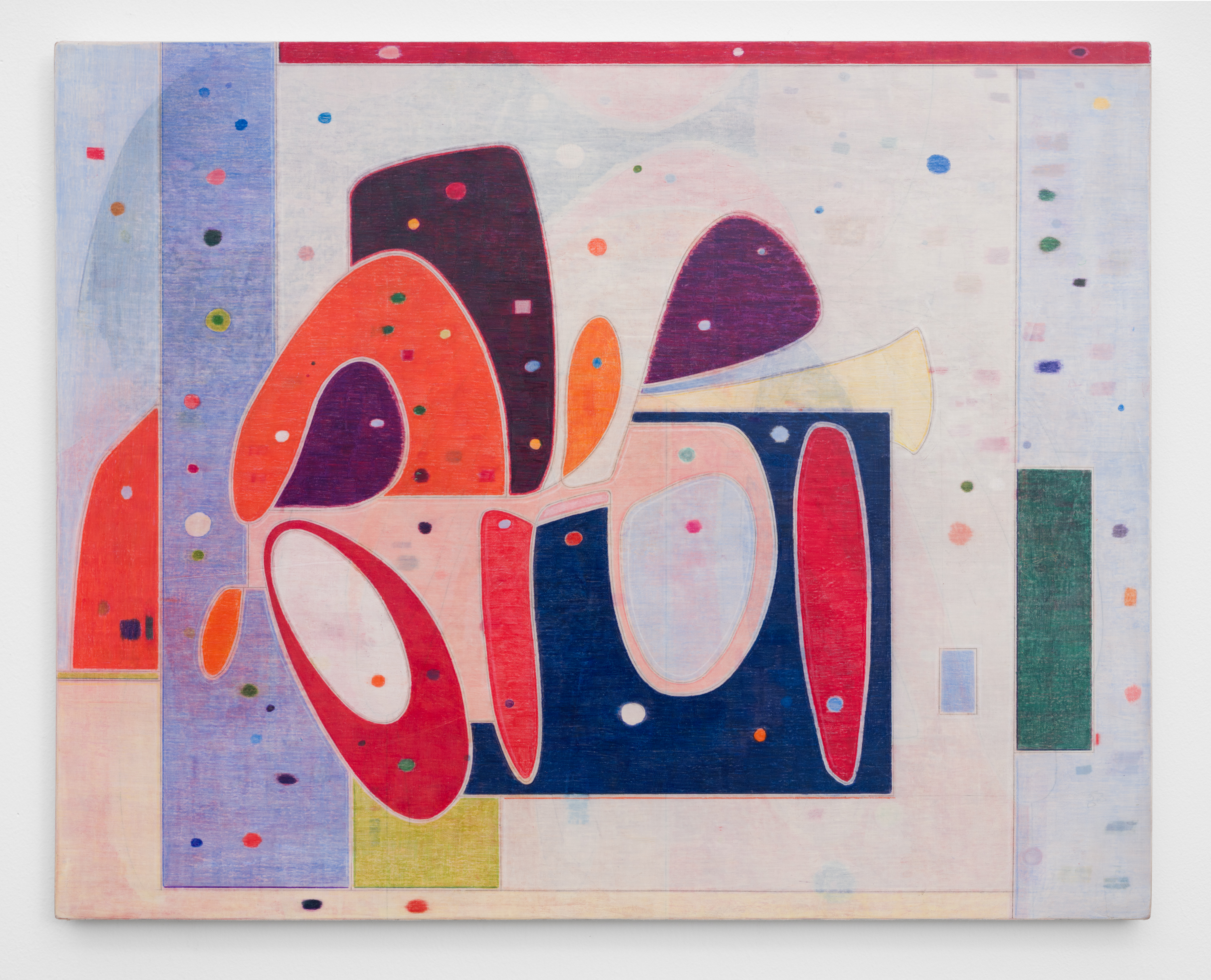 Marlon Kroll, Steam Engine, 2025, Colored pencil on linen, 16 (H) x 20 (W) in.