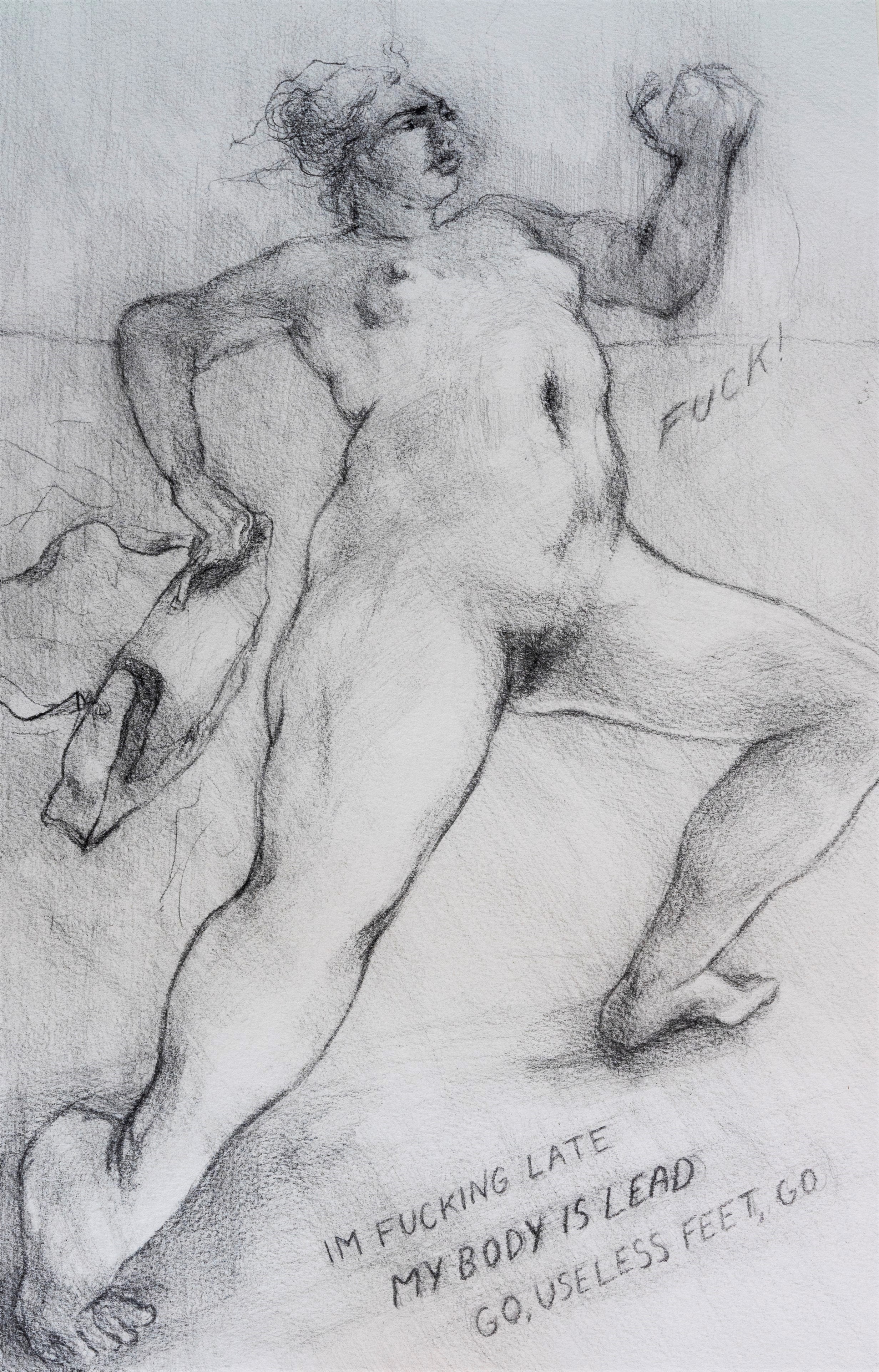 Leaded, graphite on paper, 11" x 14", 2019.