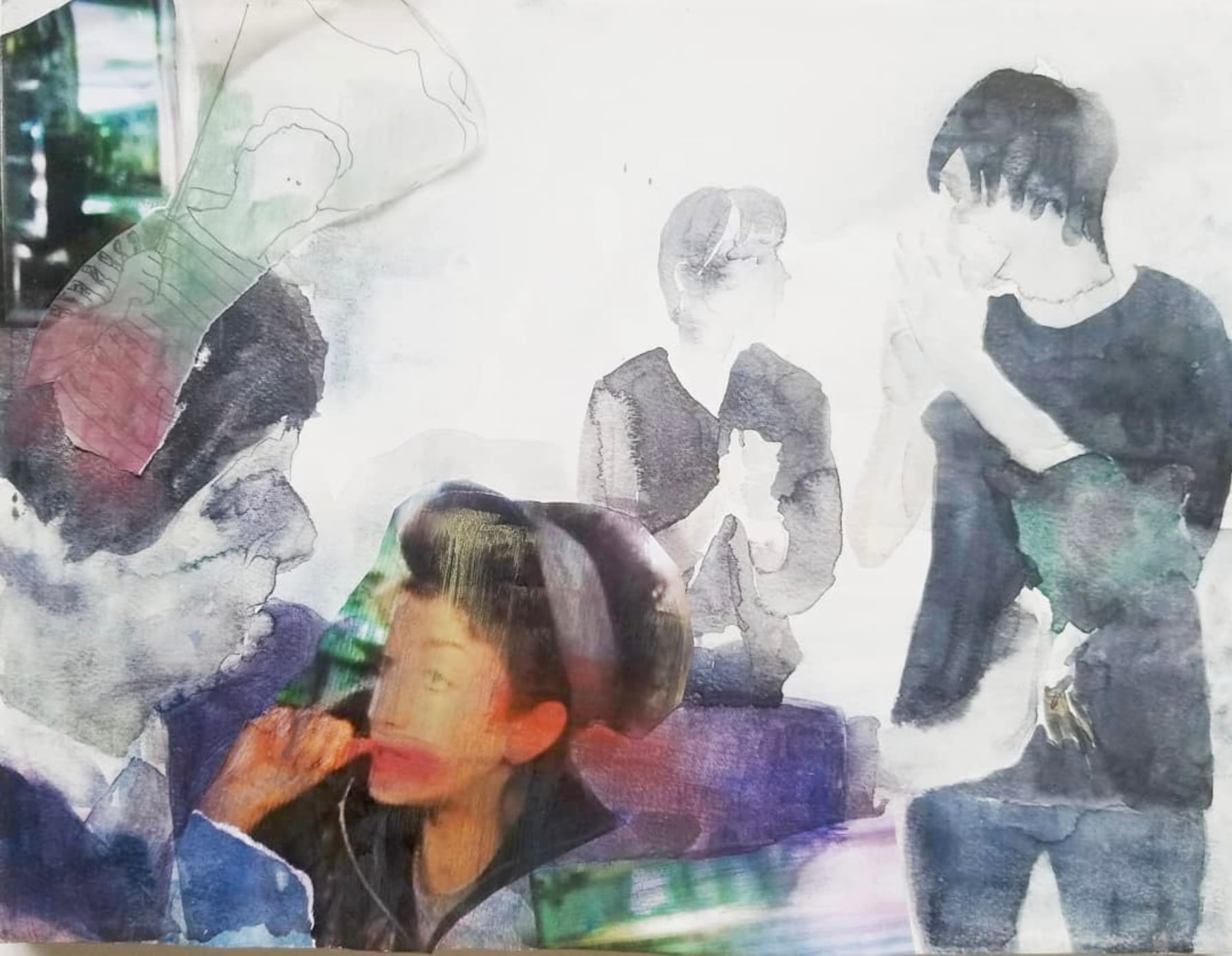 Playground, techniques mixtes, 30x40cm, 2021