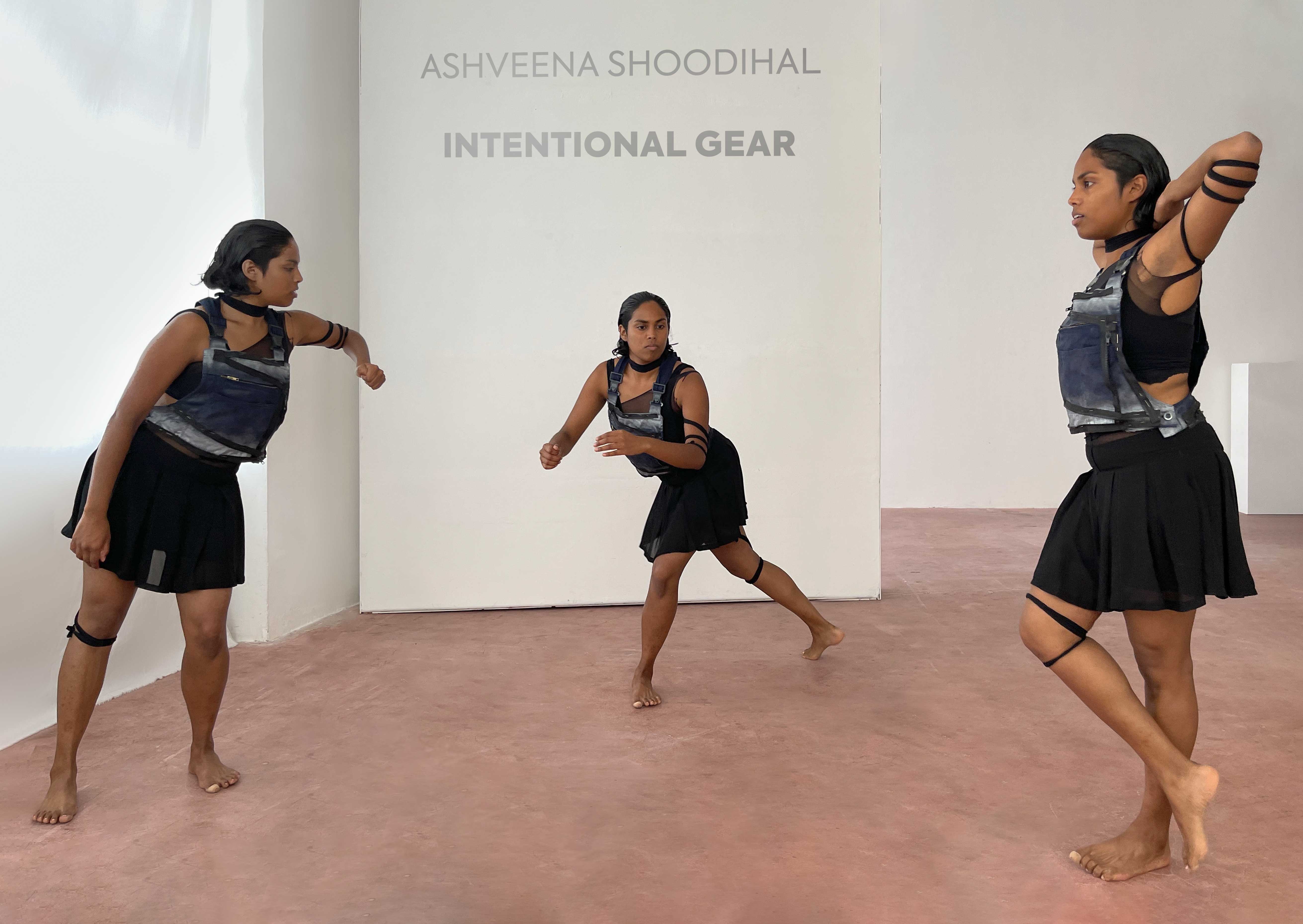 Postcard Graphic to Promote "Intentional Gear," Dance Performance at SomoS , Photoshop and InDesign (2023)