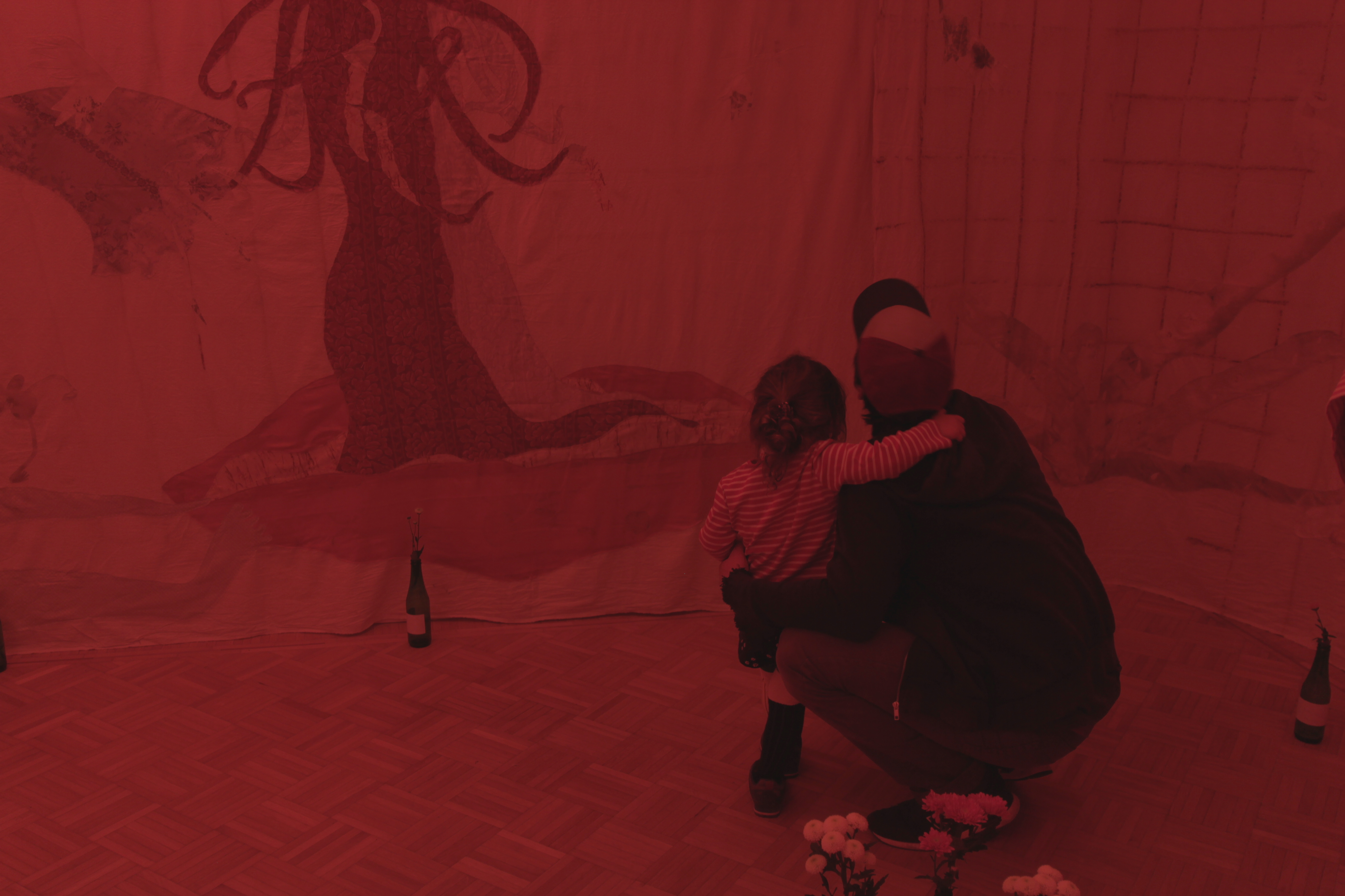 Anna Reutinger & Garance Wullschleger, Morte Liiiiiiiffeeeeeee, still naaaaaattuuuuree, exhibition opening, Galleri Nef, 2021. Photo: Mourning School