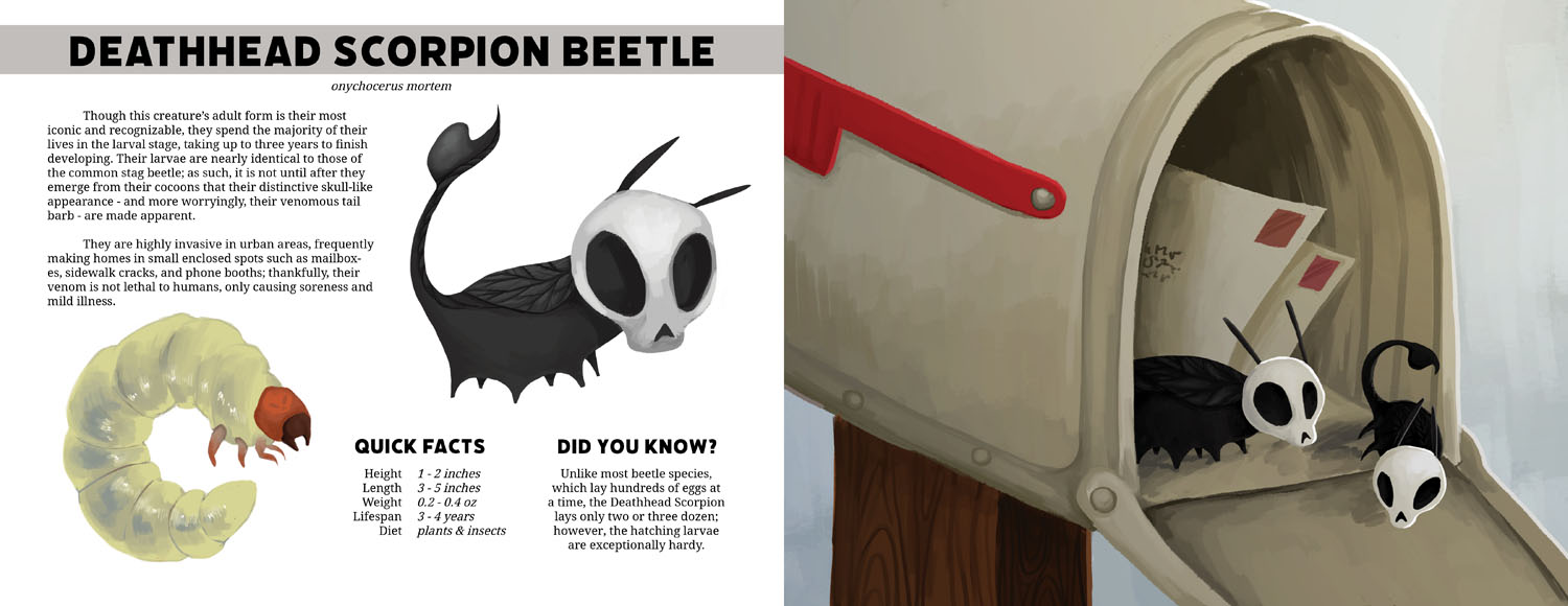 Deathhead Scorpion BeetleDigital, 8.5 x 22, 2022