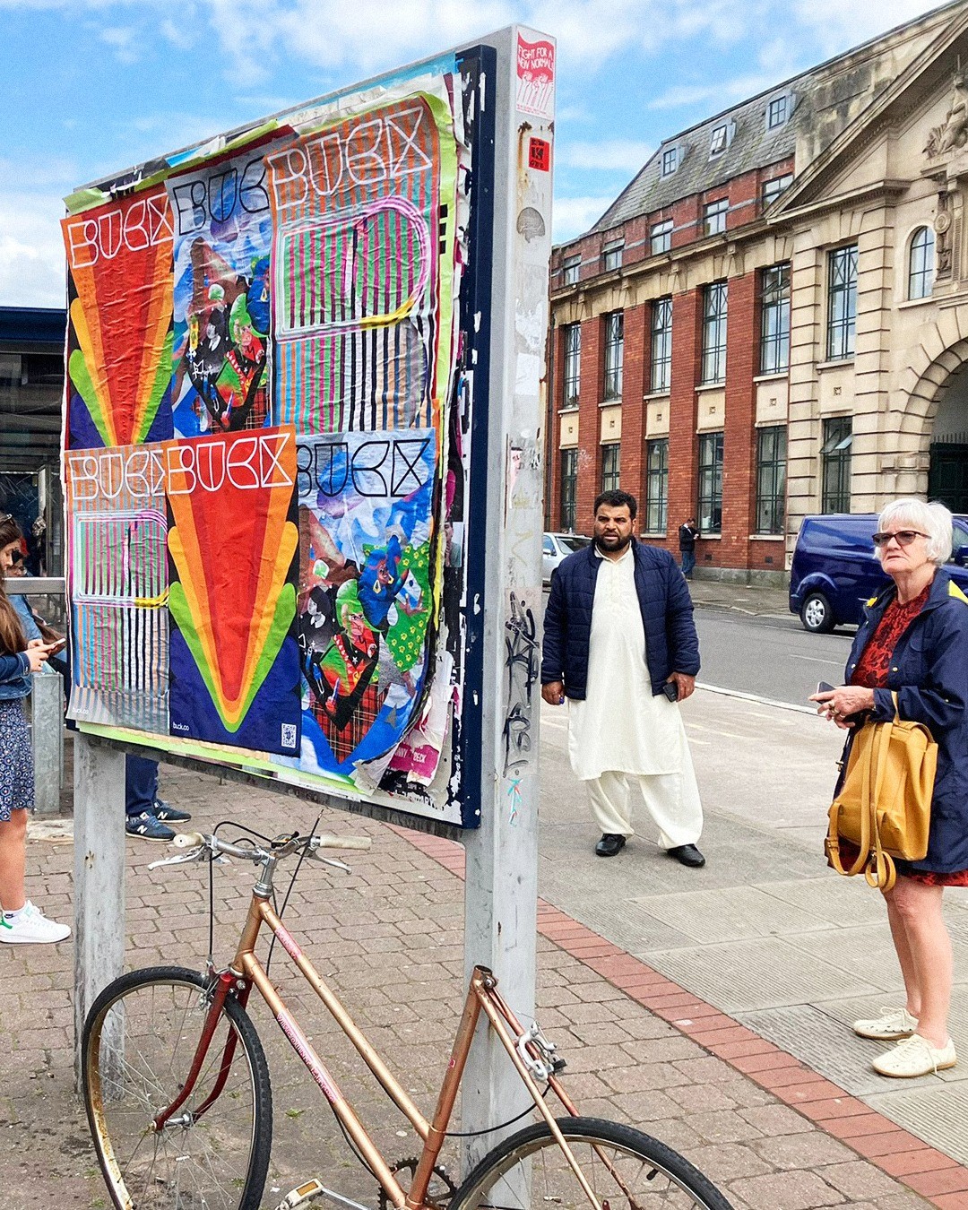 Fig.70. Poster designs hanging in London.