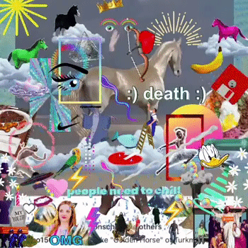 Xanthe Dobbie, Rev 6:1:8, 2020, animated digital collage, endless loop. Courtesy of the artist.
