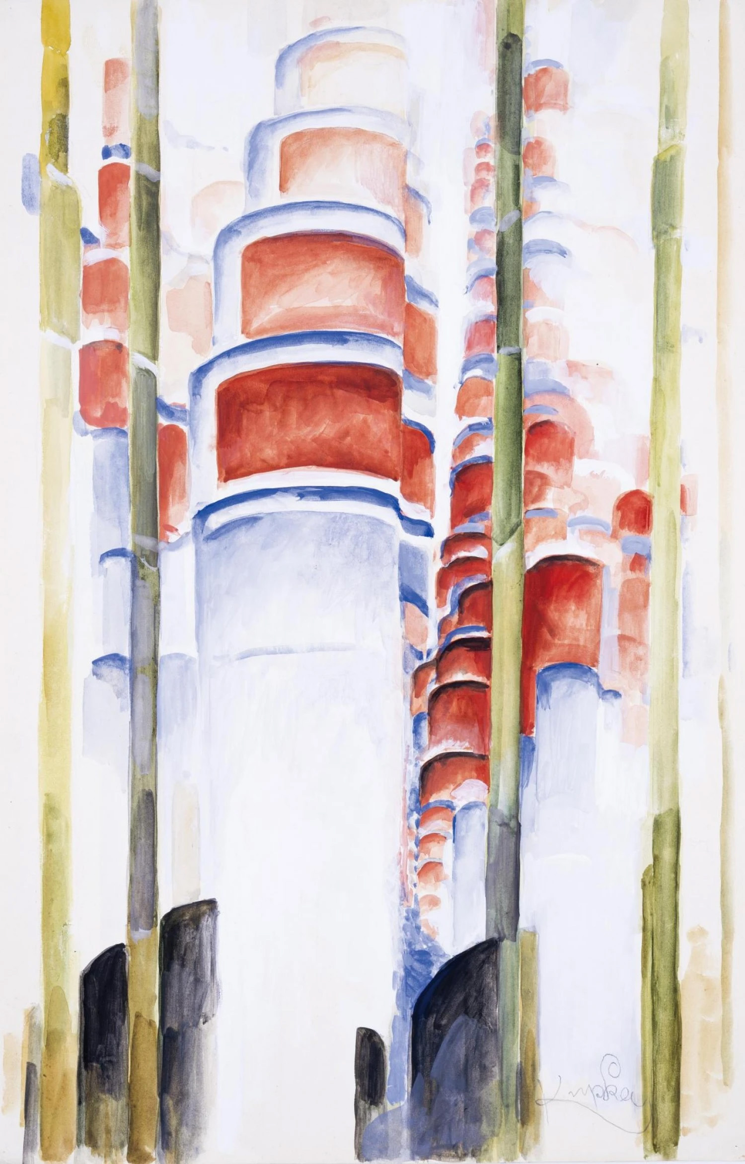 František Kupka, La montée - Stoupání,1923, kvaš na papíře, Fotografie: 1.Art Consulting