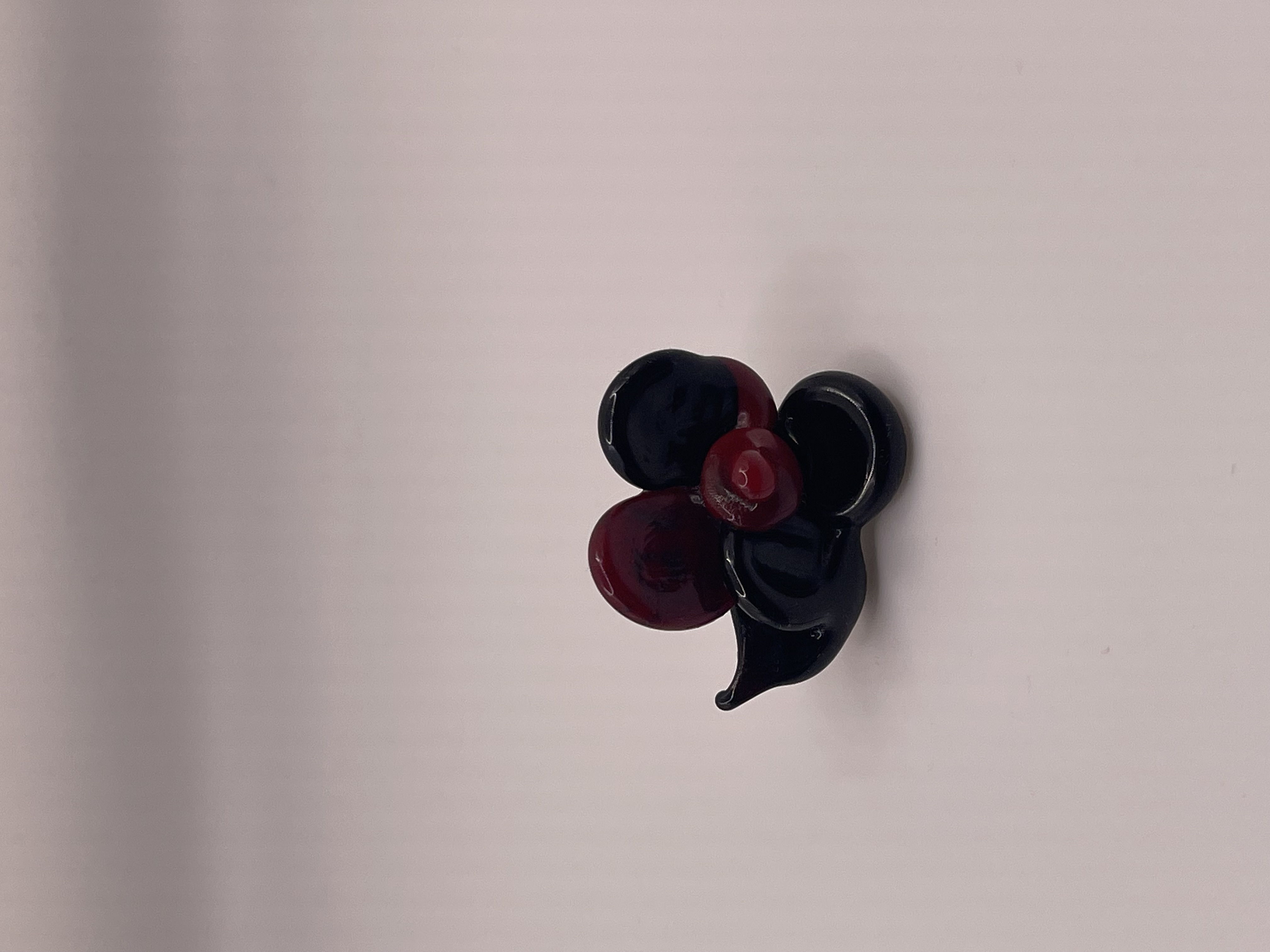 Flower Lapel Pin, Glass