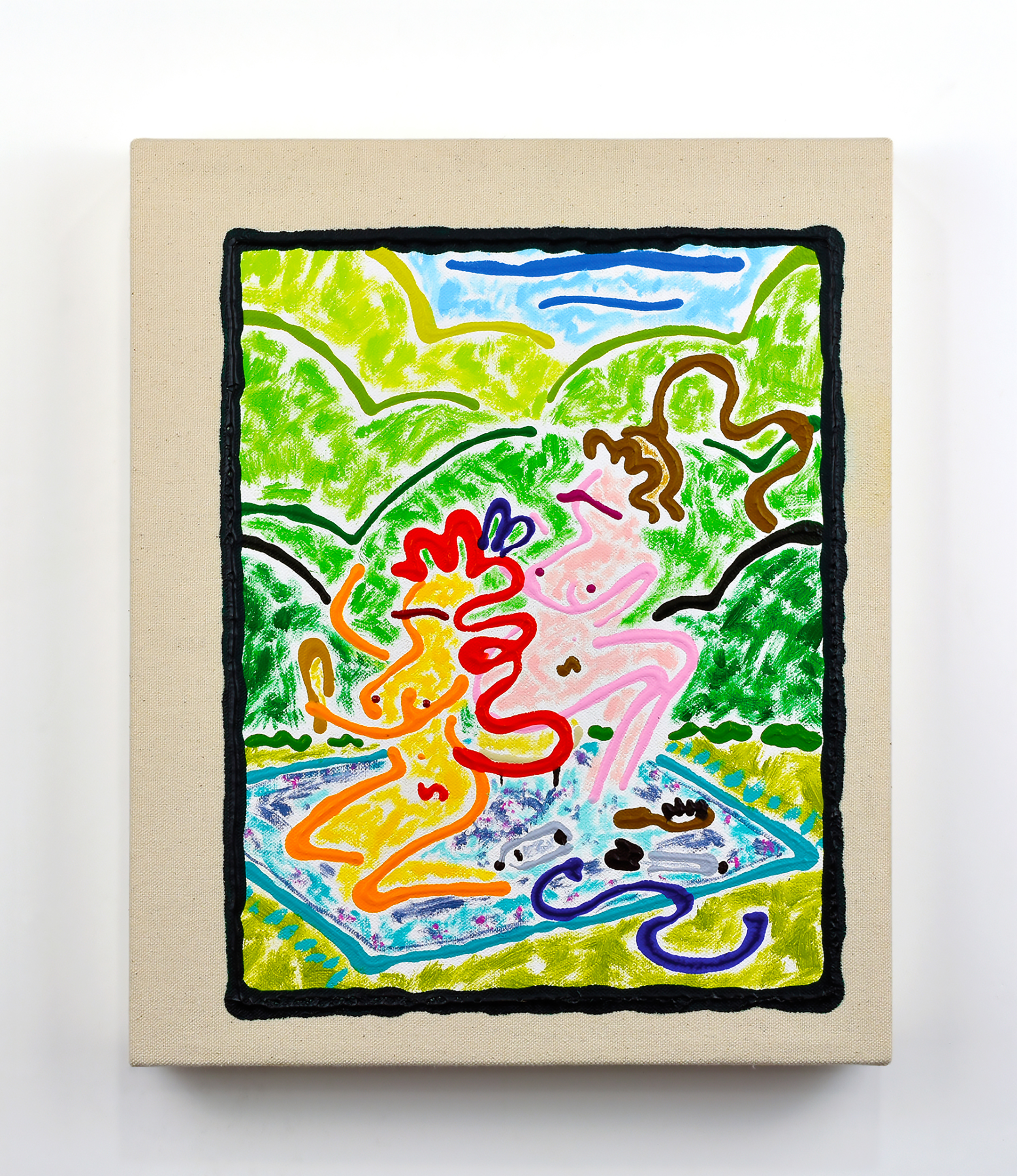 Forest Preeners, 2019, 10&rdquo;x 12,&rdquo; acrylic on canvas