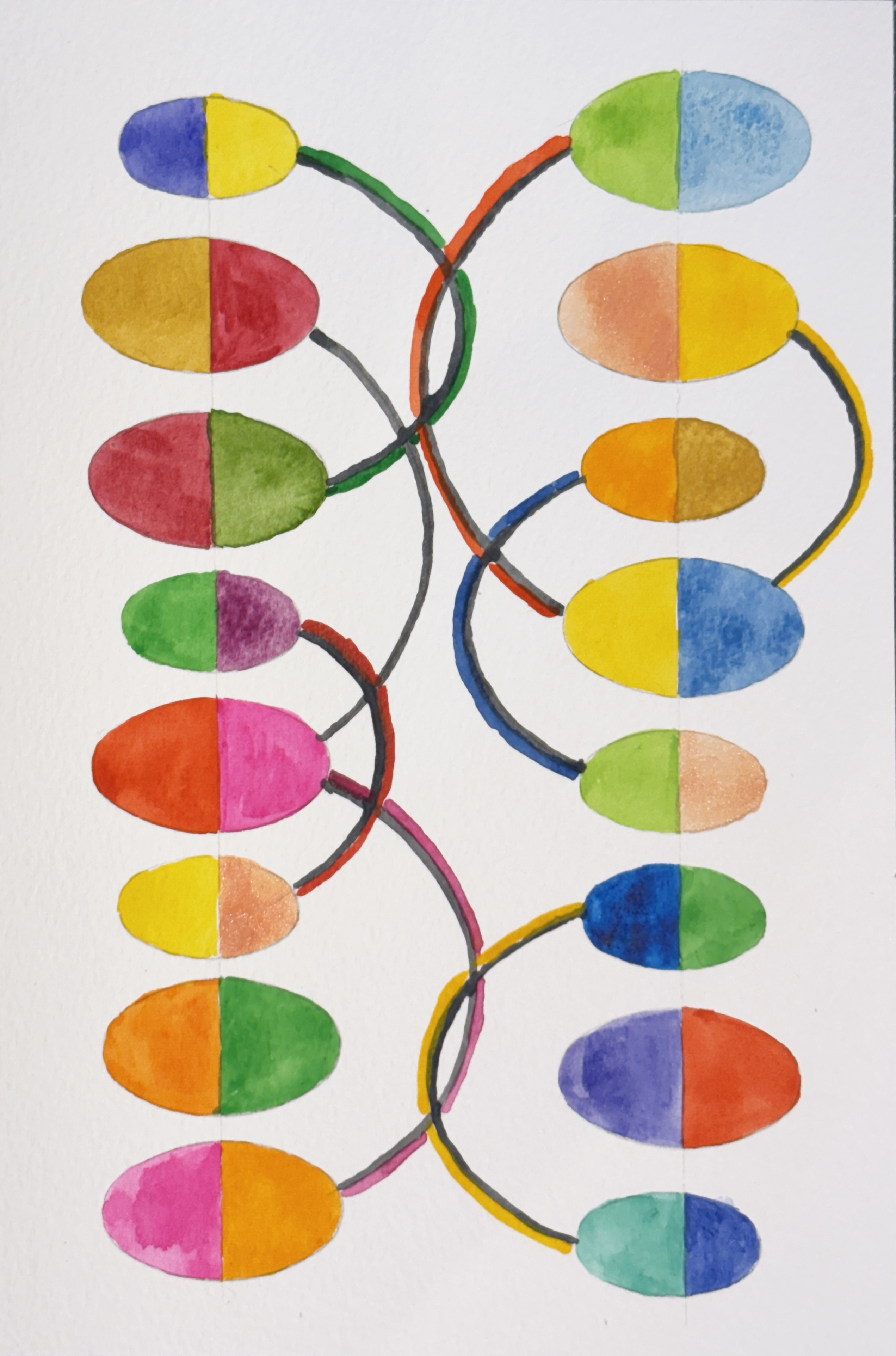 Untitled, 2025. Watercolor and pencil on paper, 15 x 23 cm.