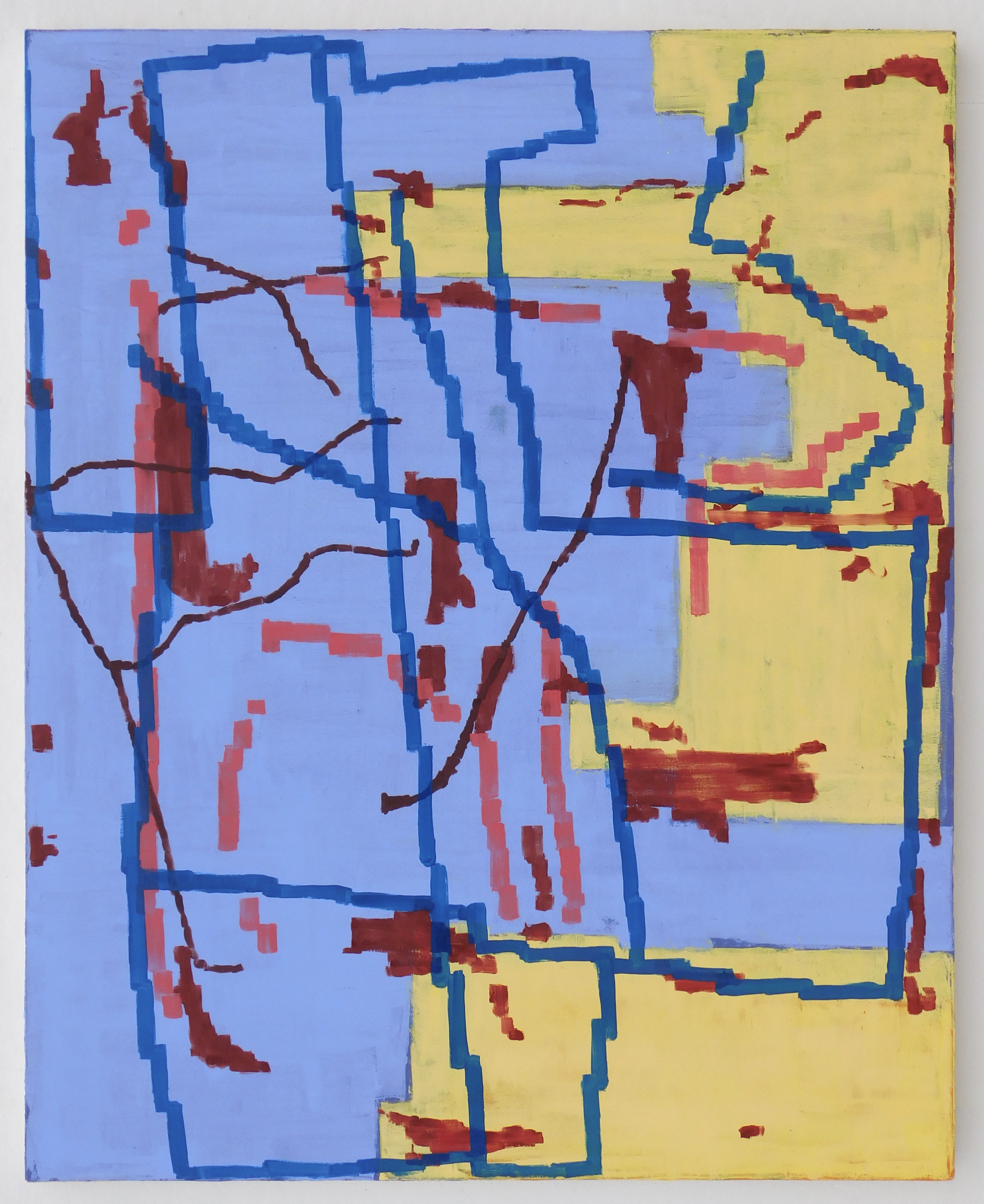 untitled (Taurus' time in the china shop). oil on canvas 43.5"x54"