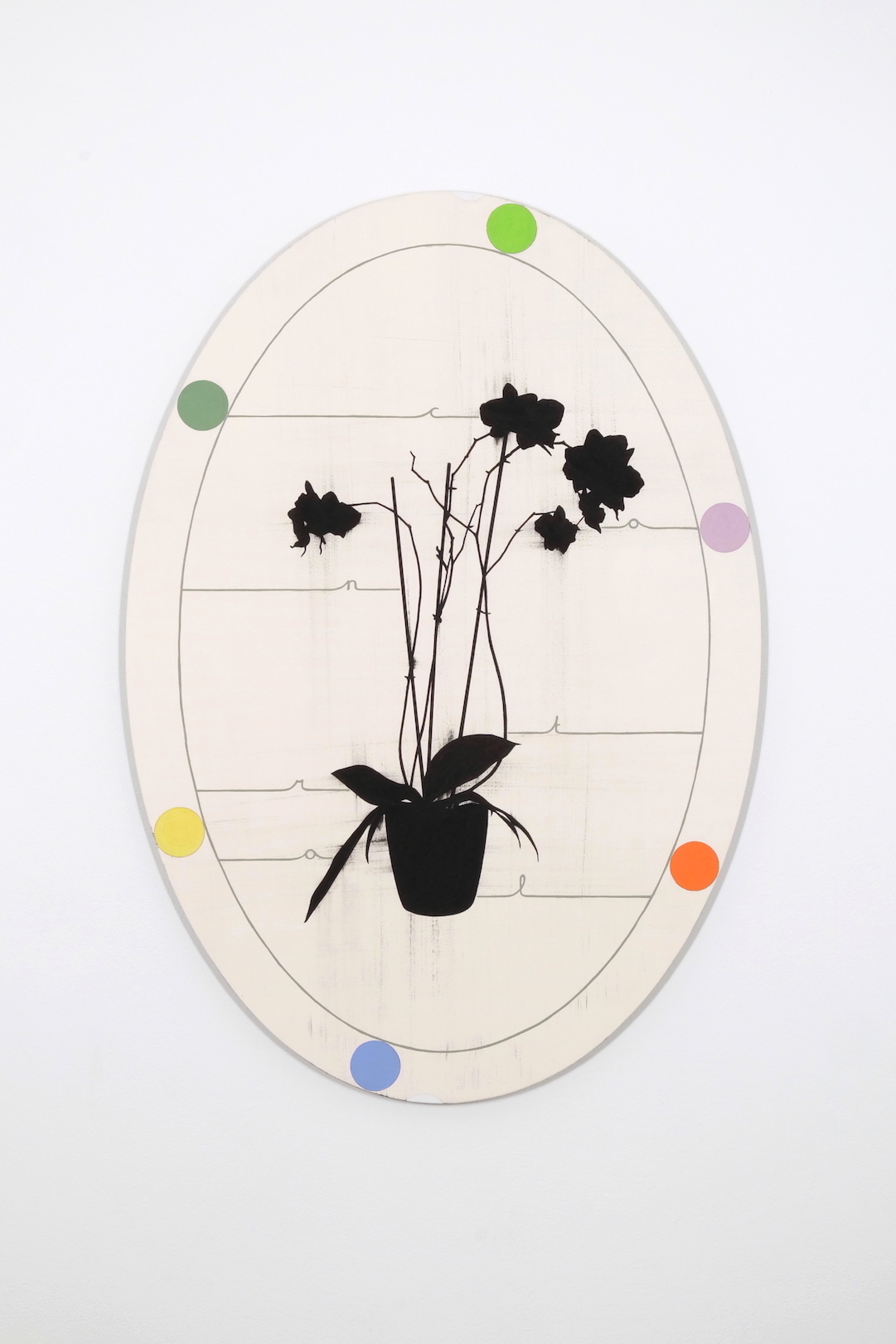 Untitled 2017, acrylic, alkyd and pencil on aluminium, 67 x 47 cm