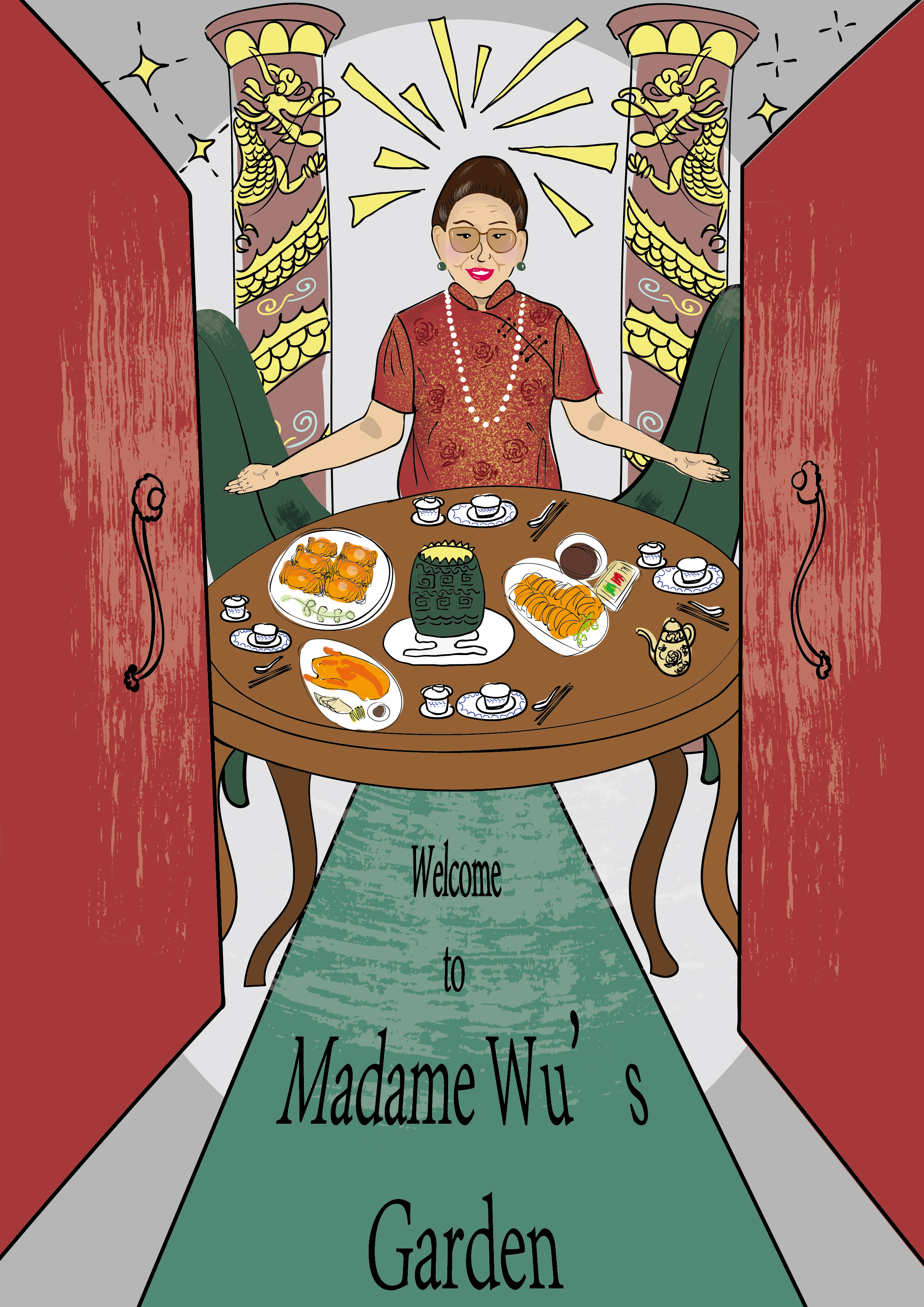 personal project-this illustration was inspired by the article 《Madame Wu’s Chinese Food Was Glamorous and Transformative》 from 《NY TIMES》