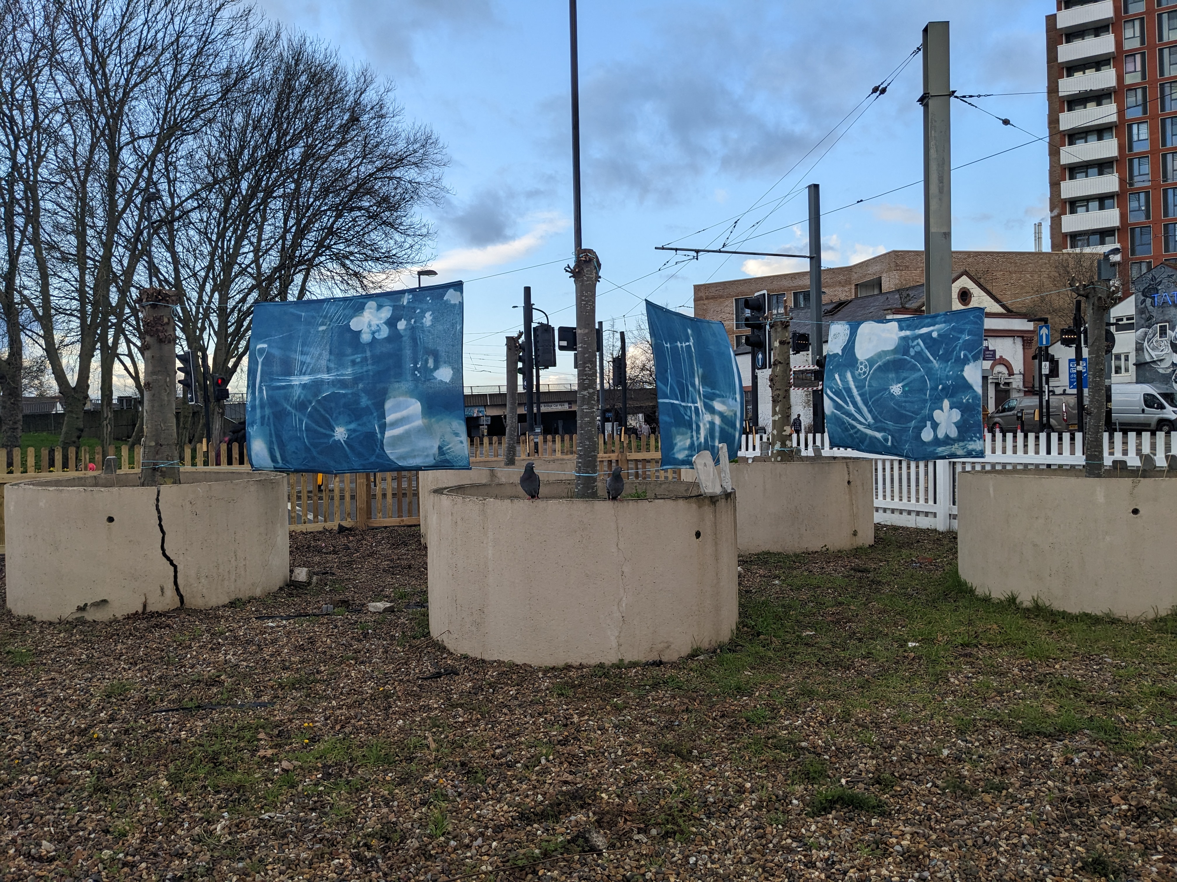 Business is Driven by Quarterly Results, co-created public art installation, Reeves Corner, Croydon, Desire Paths Commission, Turf Projects 2023 - 2024