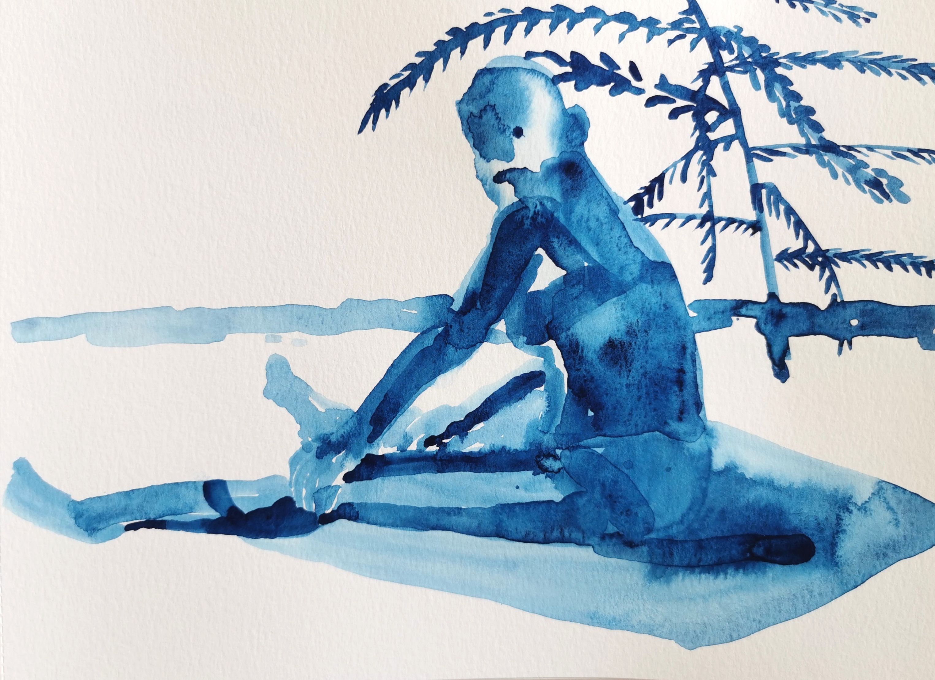 Hot, watercolor on paper, A4, 2022