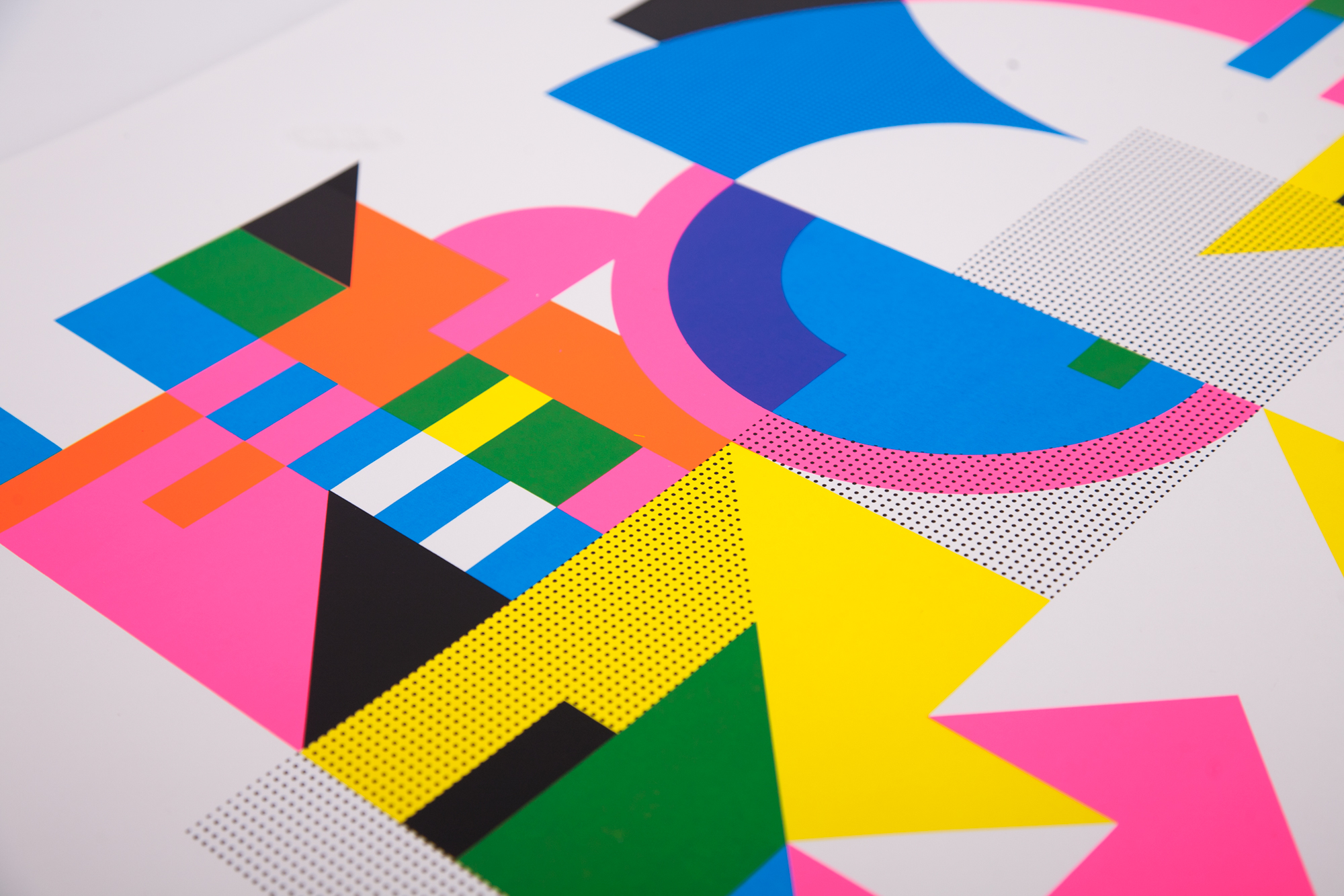 Detail of 4 color screen print