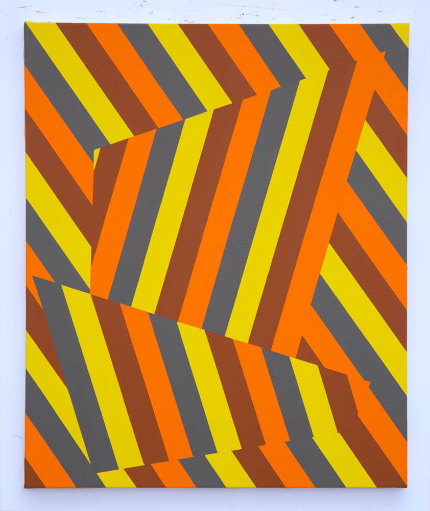 Lineae VII 61cm x 51cm acrylic on canvas 2018