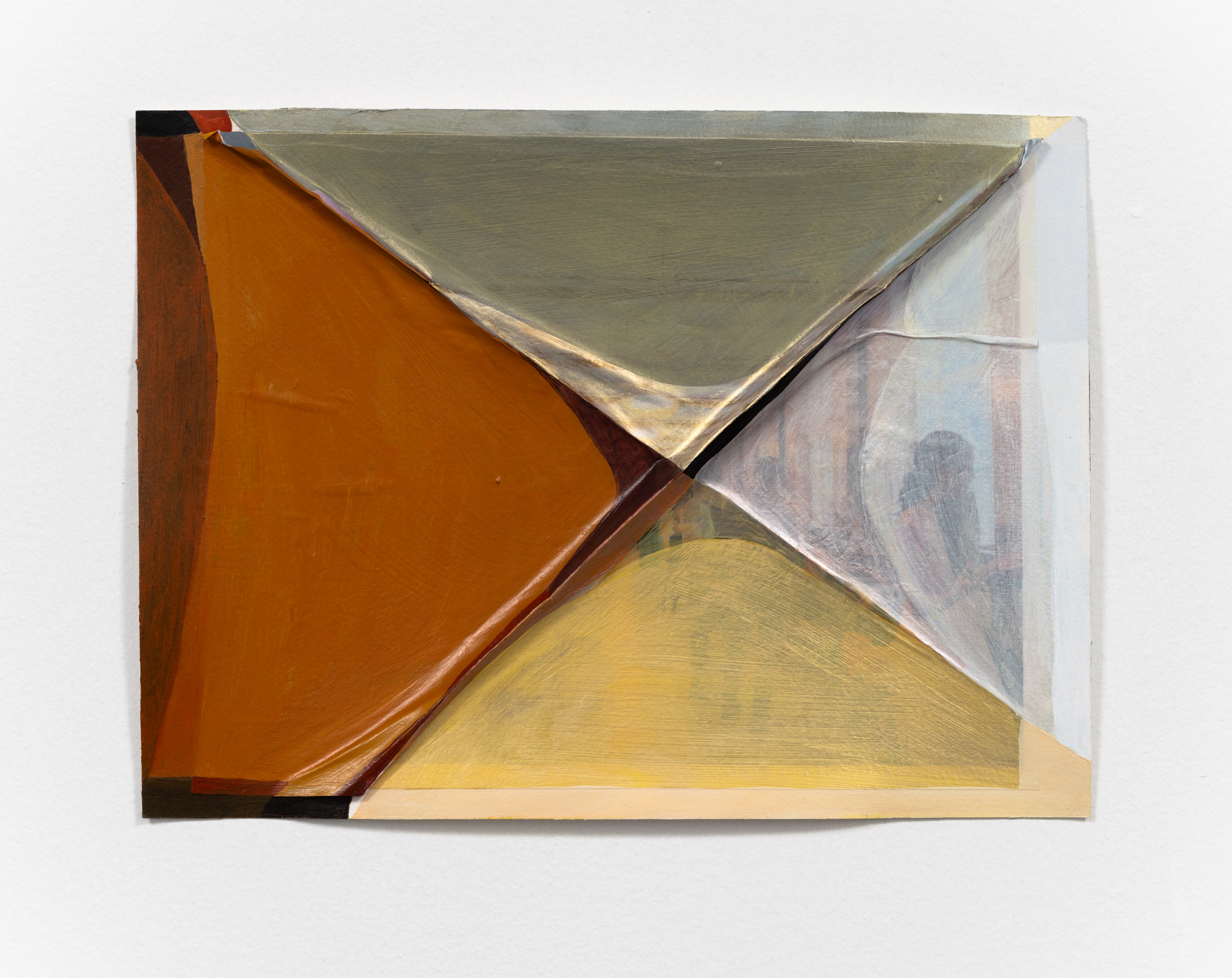 City Hall, 2023, 9 x 12 in, Acrylic and printed photograph on Arches paper