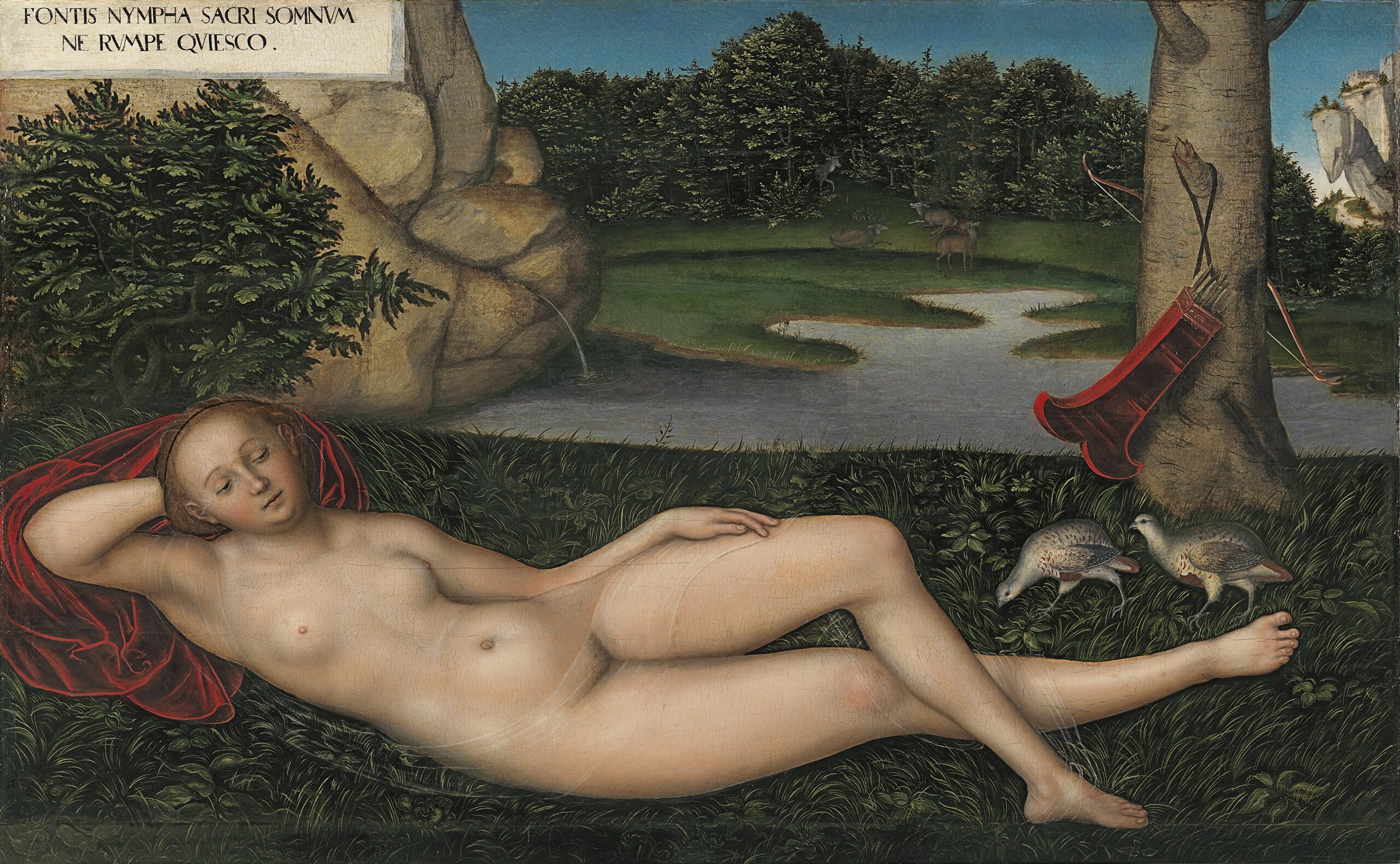 La ninfa de la fuenteLucas Cranach d. &Auml;. - Quellnymphe (Museo Thyssen-Bornemisza)