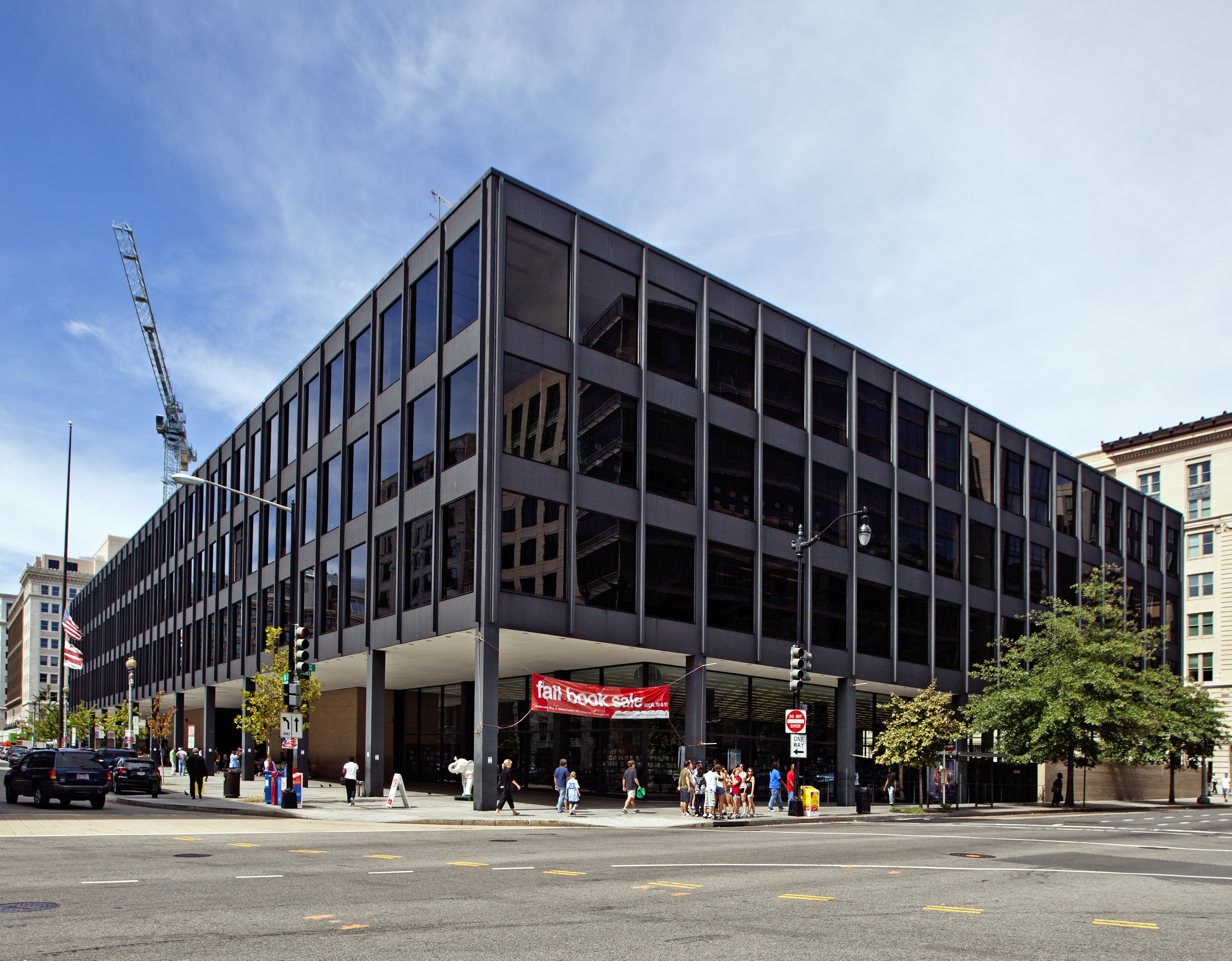 3. Exterior view of the existing Martin Luther King Jr. Memorial Library, the only library and only building designed in Washington, DC by Ludwig Mies van der Rohe